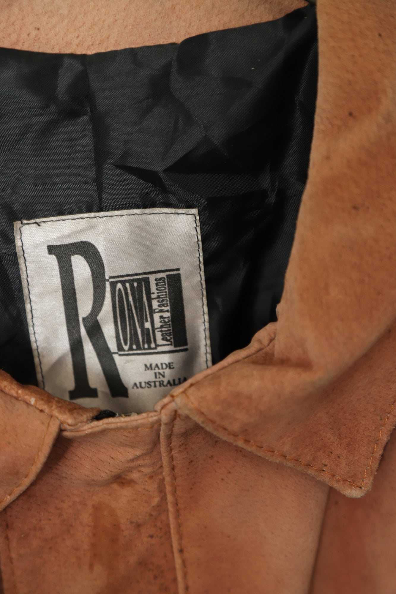 VINTAGE SUEDE LEATHER COVERALL JACKET/XL - 画像 (3)