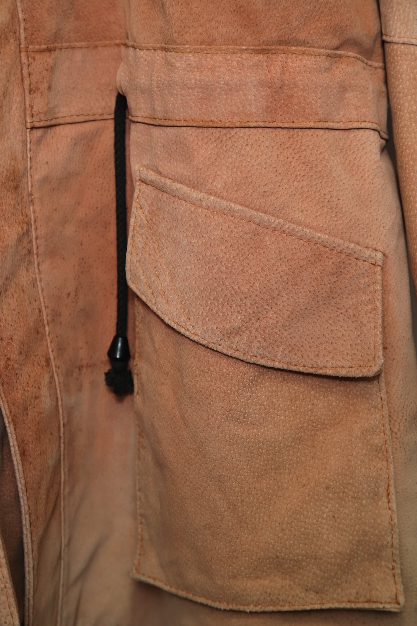 VINTAGE SUEDE LEATHER COVERALL JACKET/XL - 画像 (7)