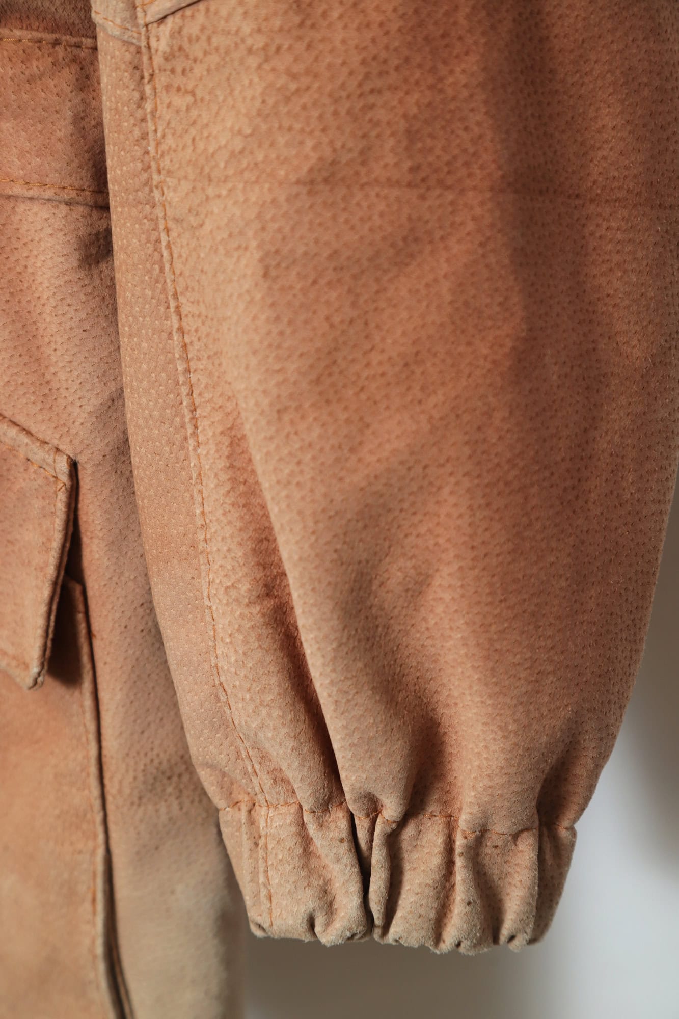 VINTAGE SUEDE LEATHER COVERALL JACKET/XL - 画像 (8)