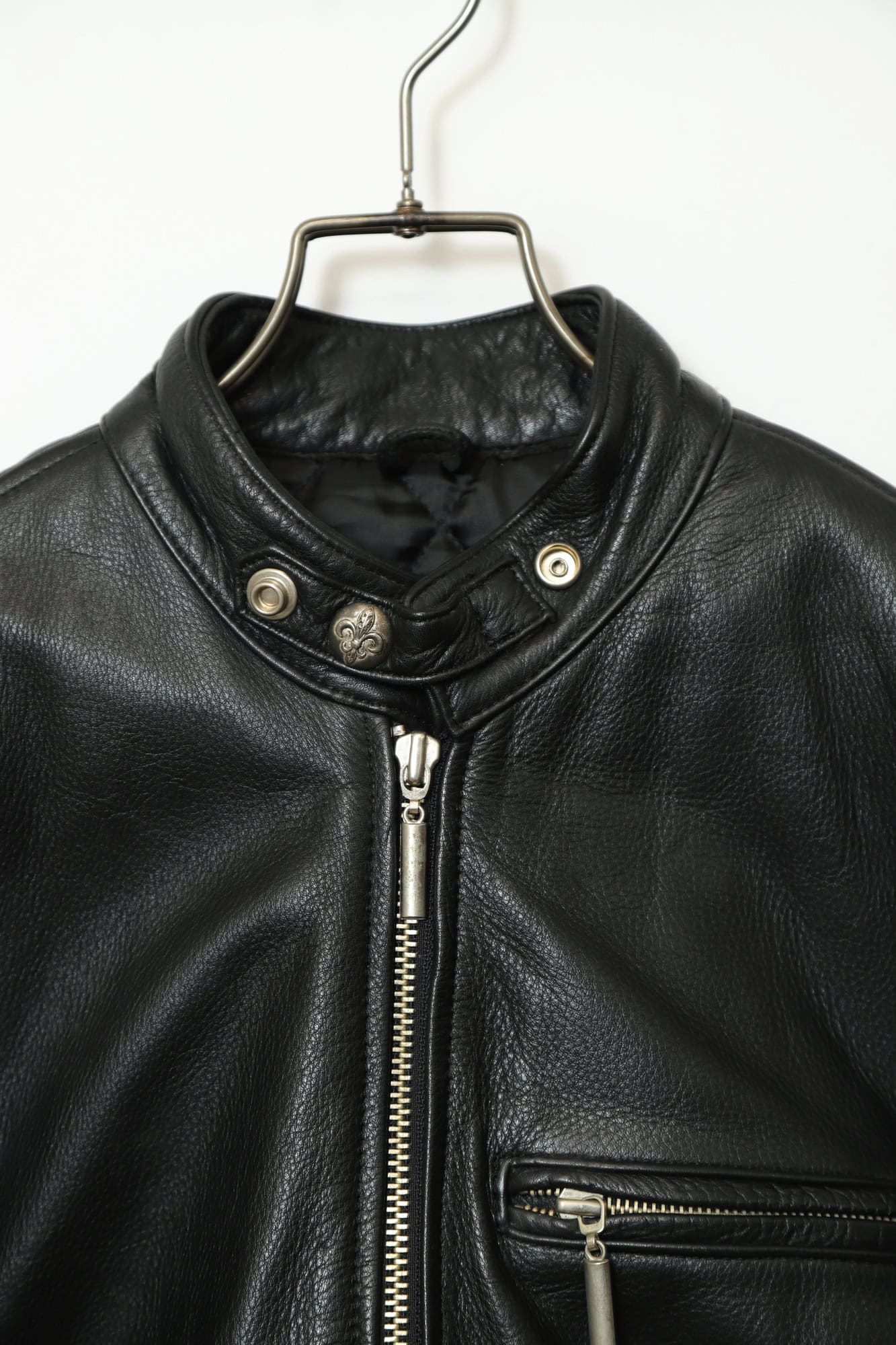 Alternative view of VINTAGE SINGLE LEATHER RIDERS JACKET/M