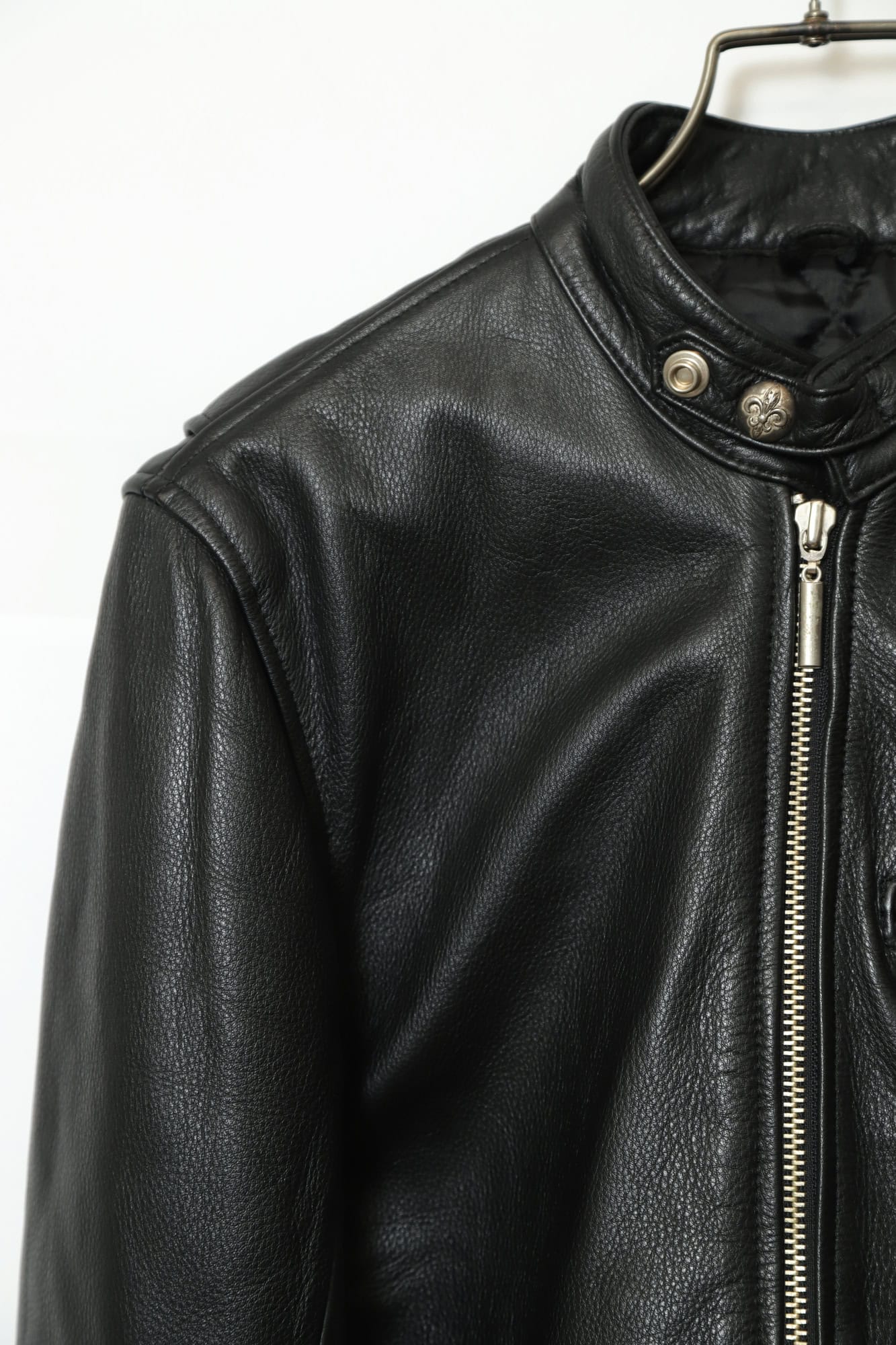 VINTAGE SINGLE LEATHER RIDERS JACKET/M - 画像 (4)