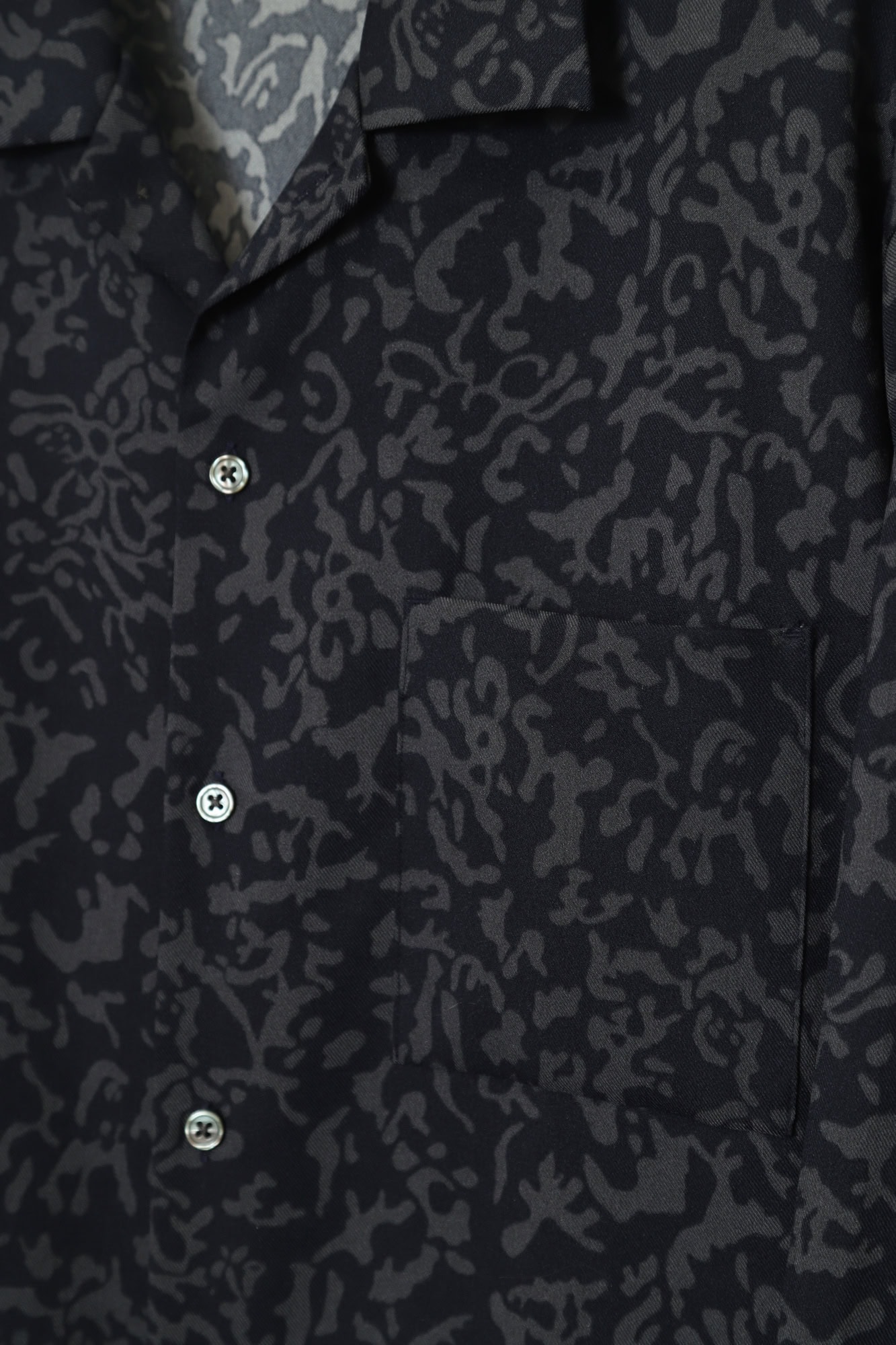 VINTAGE OPEN COLLAR PRINTED SHIRT/XL - 画像 (3)