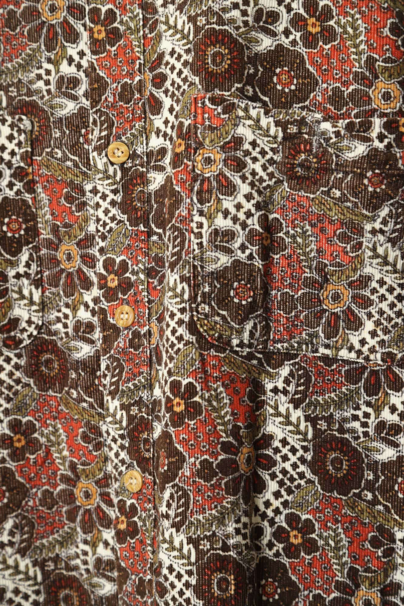 VINTAGE CORDUROY PRINTED SHIRT/L - 画像 (3)