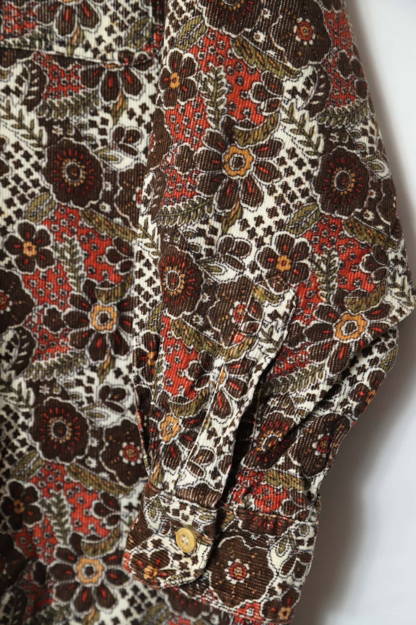 VINTAGE CORDUROY PRINTED SHIRT/L - 画像 (5)