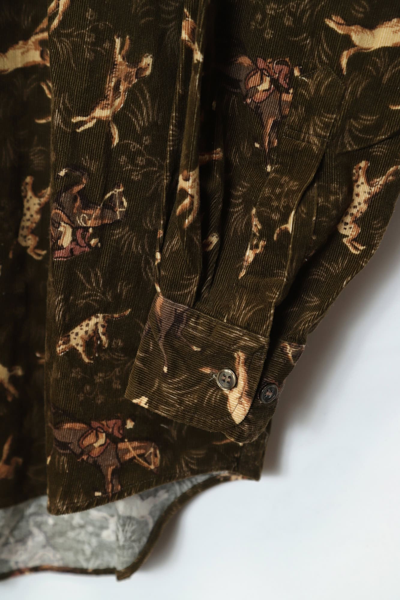 VINTAGE CORDUROY PRINTED SHIRT/L - 画像 (5)