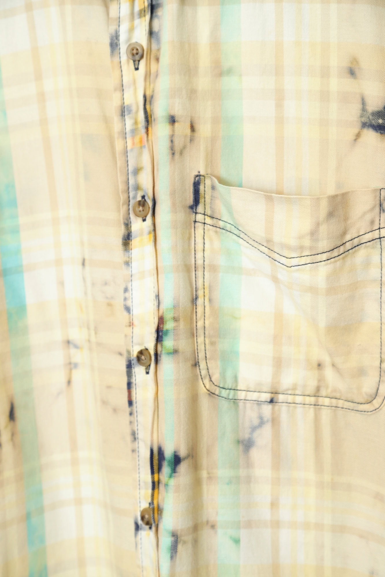 VINTAGE CHECK BLEACHED SHIRT/XL - 画像 (3)