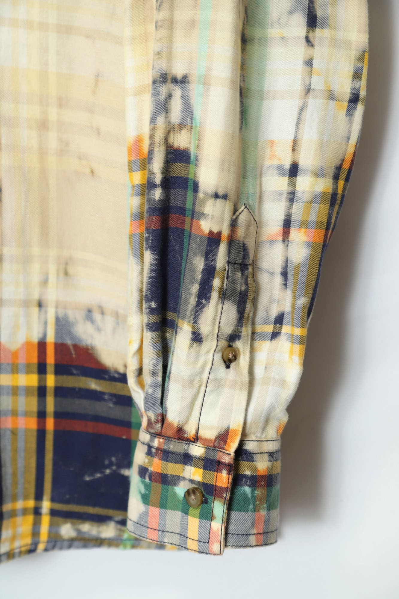VINTAGE CHECK BLEACHED SHIRT/XL - 画像 (5)