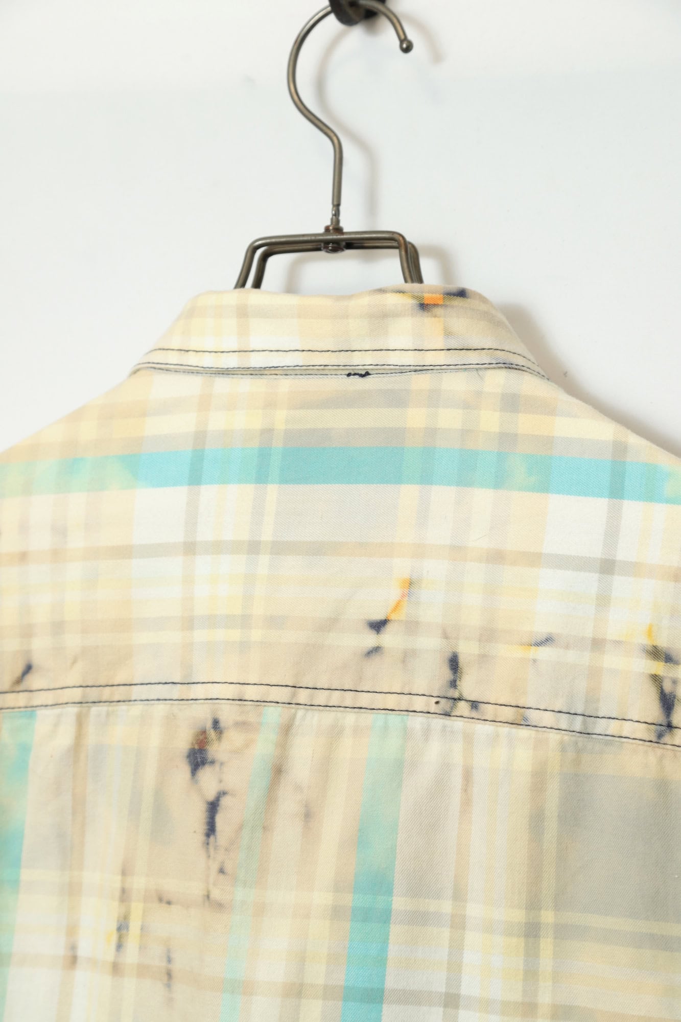 VINTAGE CHECK BLEACHED SHIRT/XL - 画像 (7)