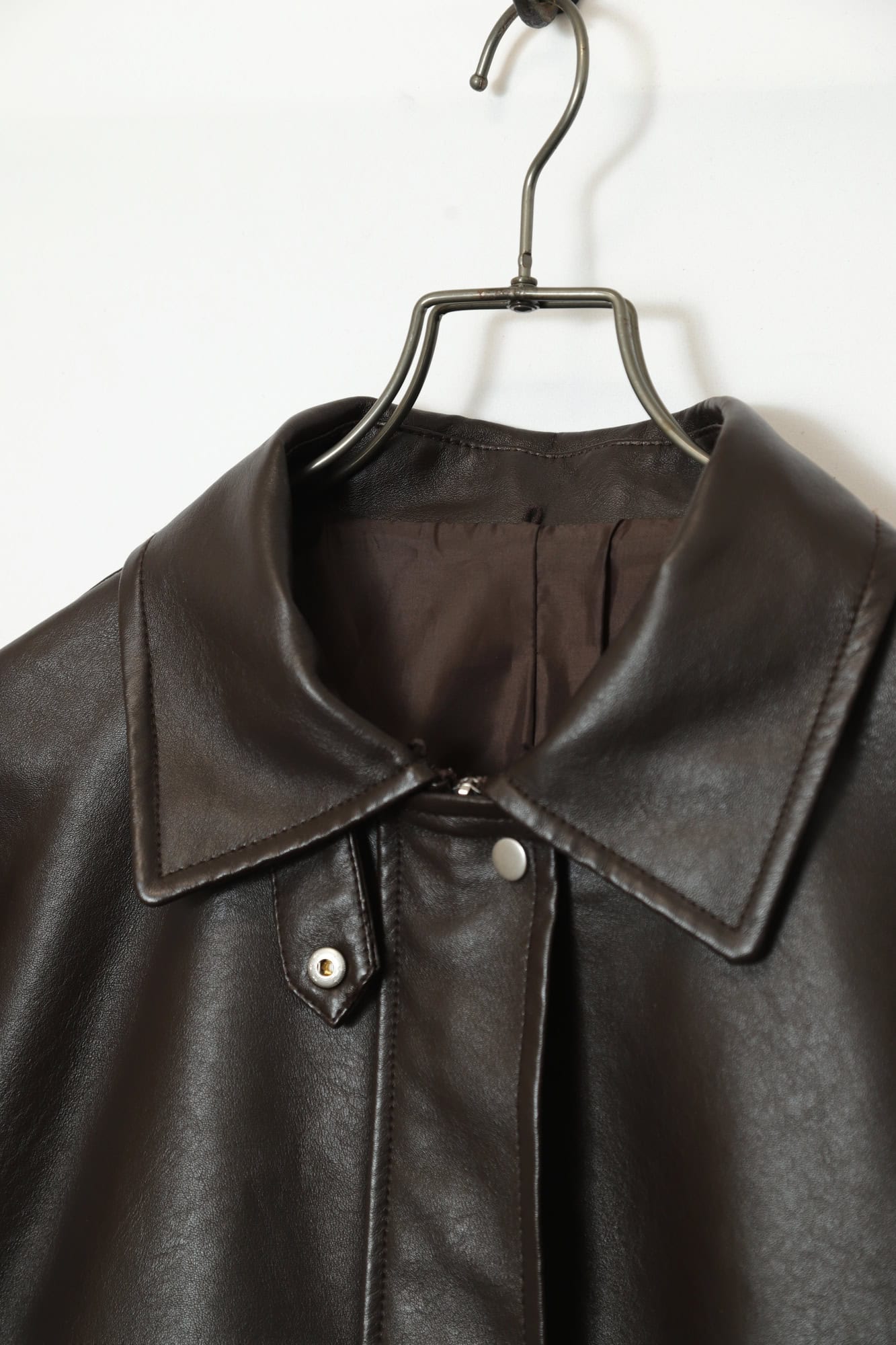 Alternative view of VINTAGE FAKE BOMBER LEATHER JACKET/XL