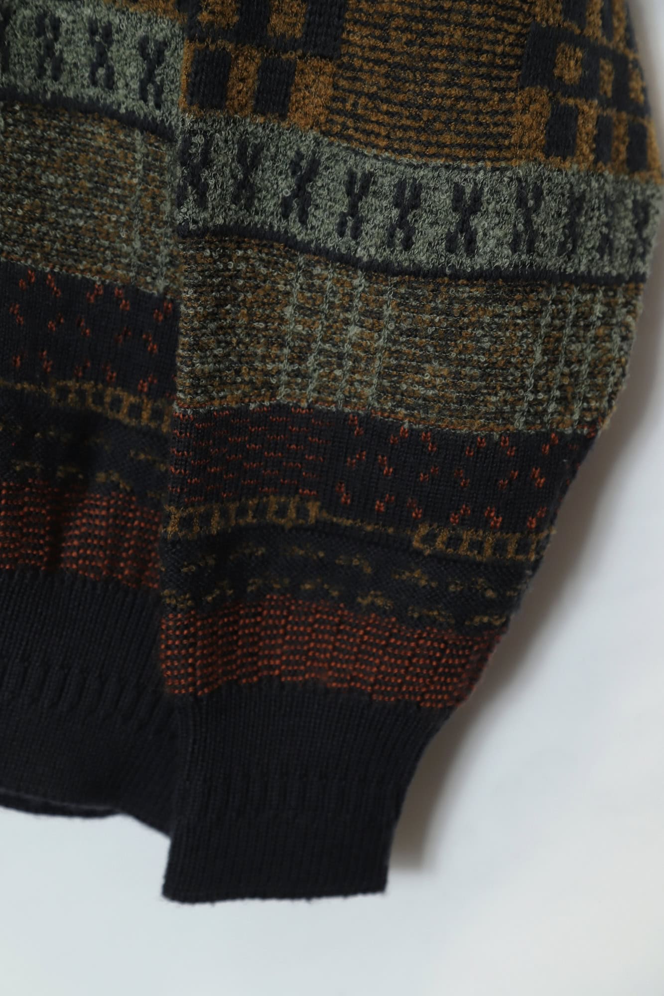 VINTAGE JAQUARD KNITTED SWEATER/L - 画像 (5)
