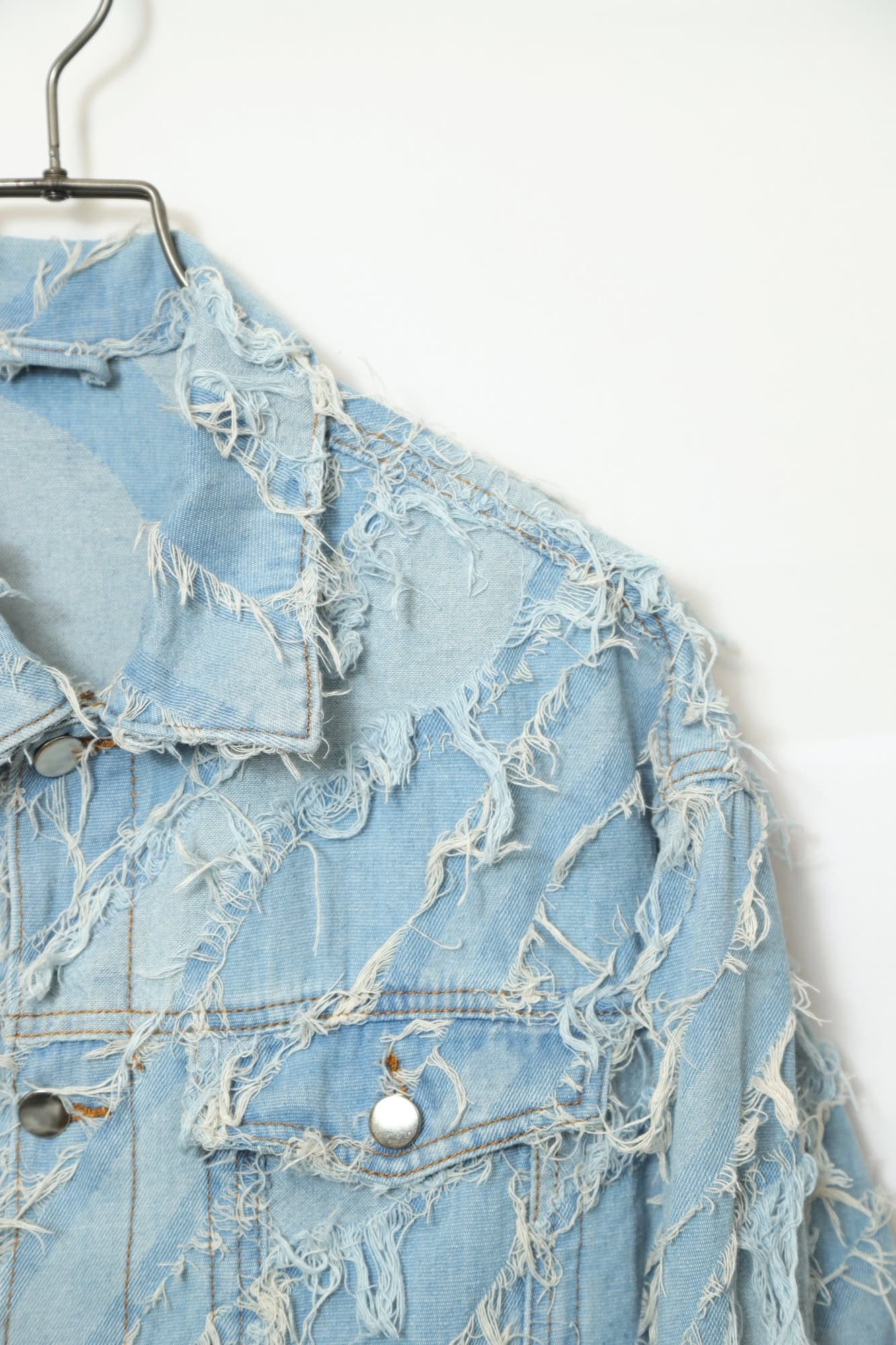 VINTAGE GRUNGE CUSTOM DENIM JACKET/L - 画像 (3)