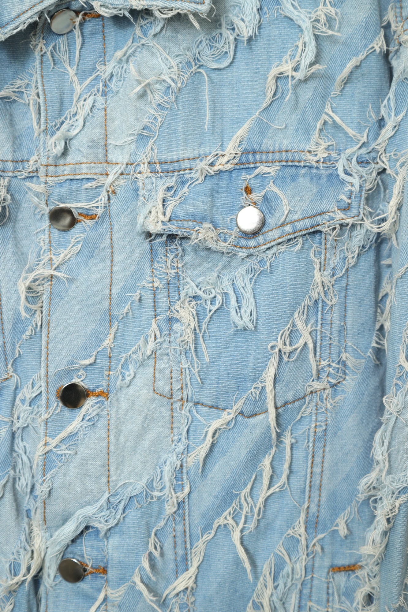 VINTAGE GRUNGE CUSTOM DENIM JACKET/L - 画像 (4)