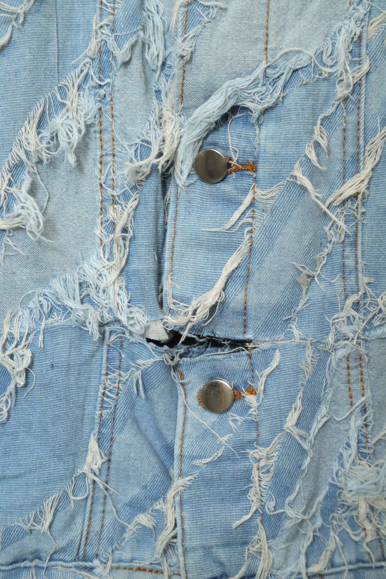 VINTAGE GRUNGE CUSTOM DENIM JACKET/L - 画像 (5)