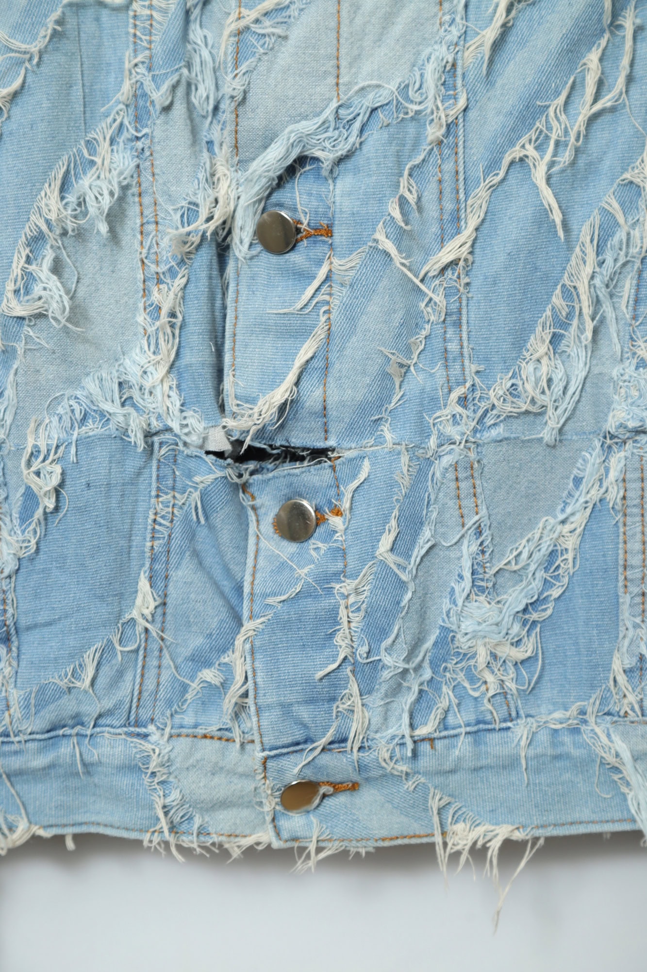 VINTAGE GRUNGE CUSTOM DENIM JACKET/L - 画像 (7)