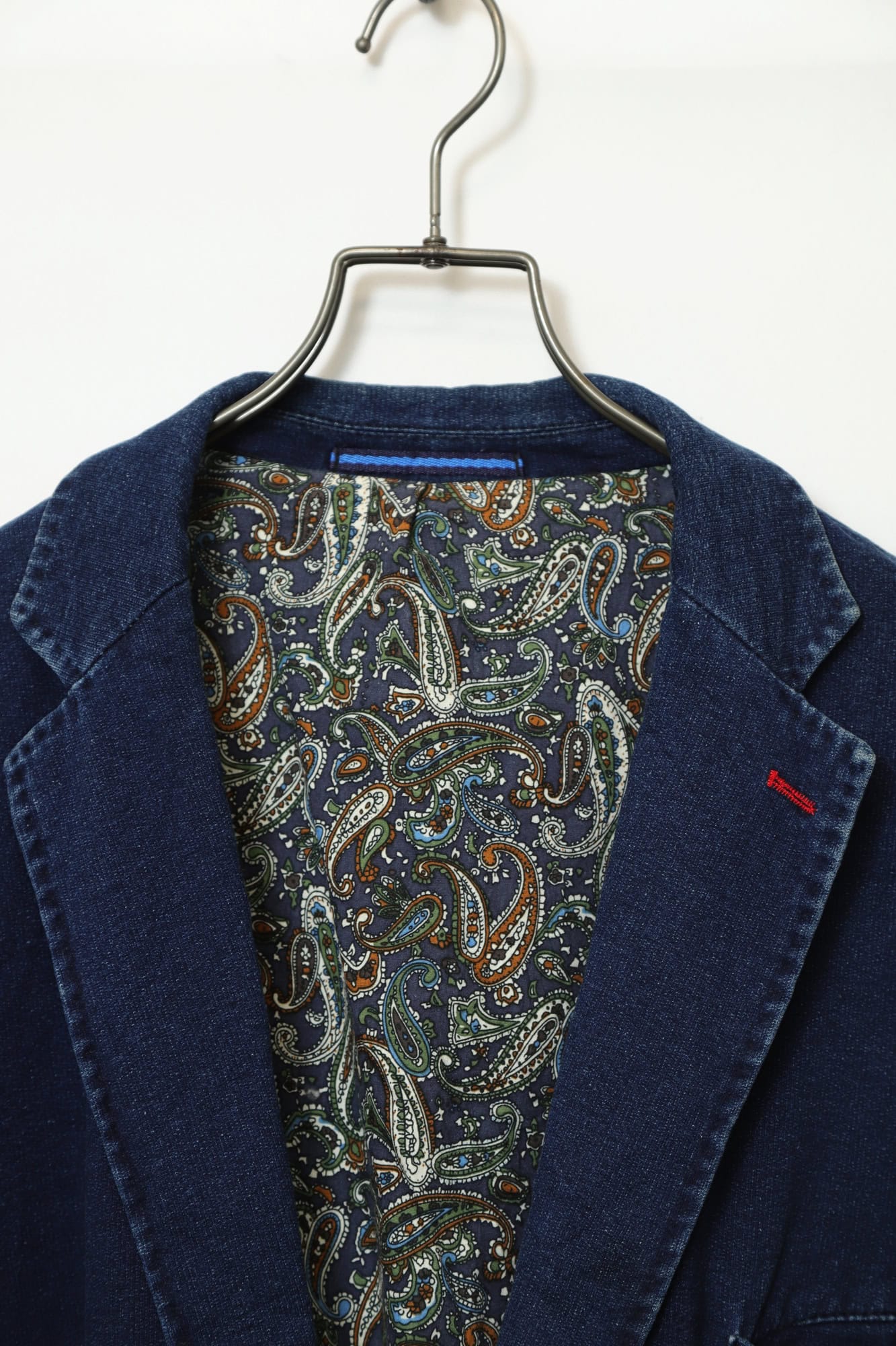 Alternative view of VINTAGE KNITTED DENIM TAILORED JACKET/XL