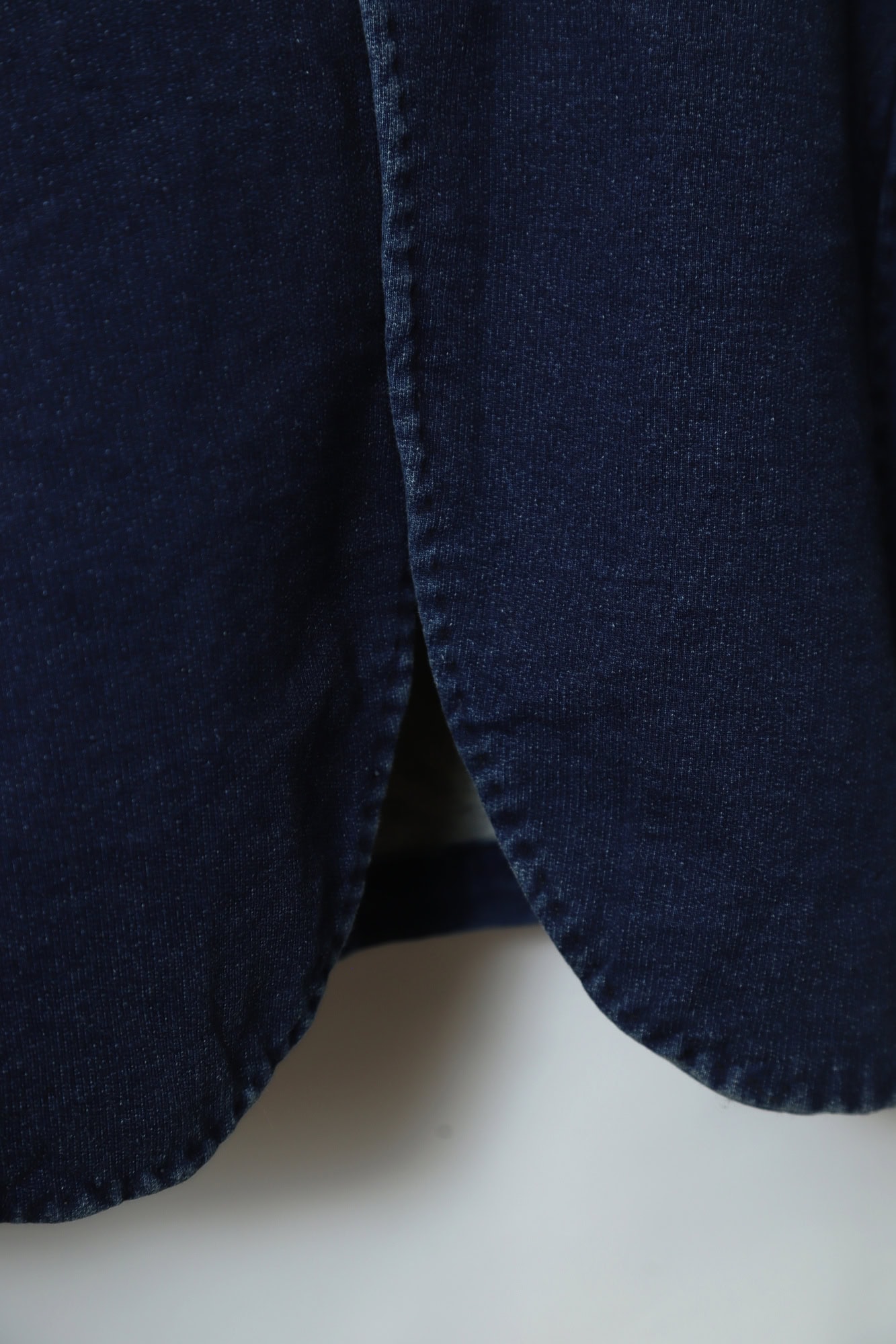 VINTAGE KNITTED DENIM TAILORED JACKET/XL - 画像 (6)