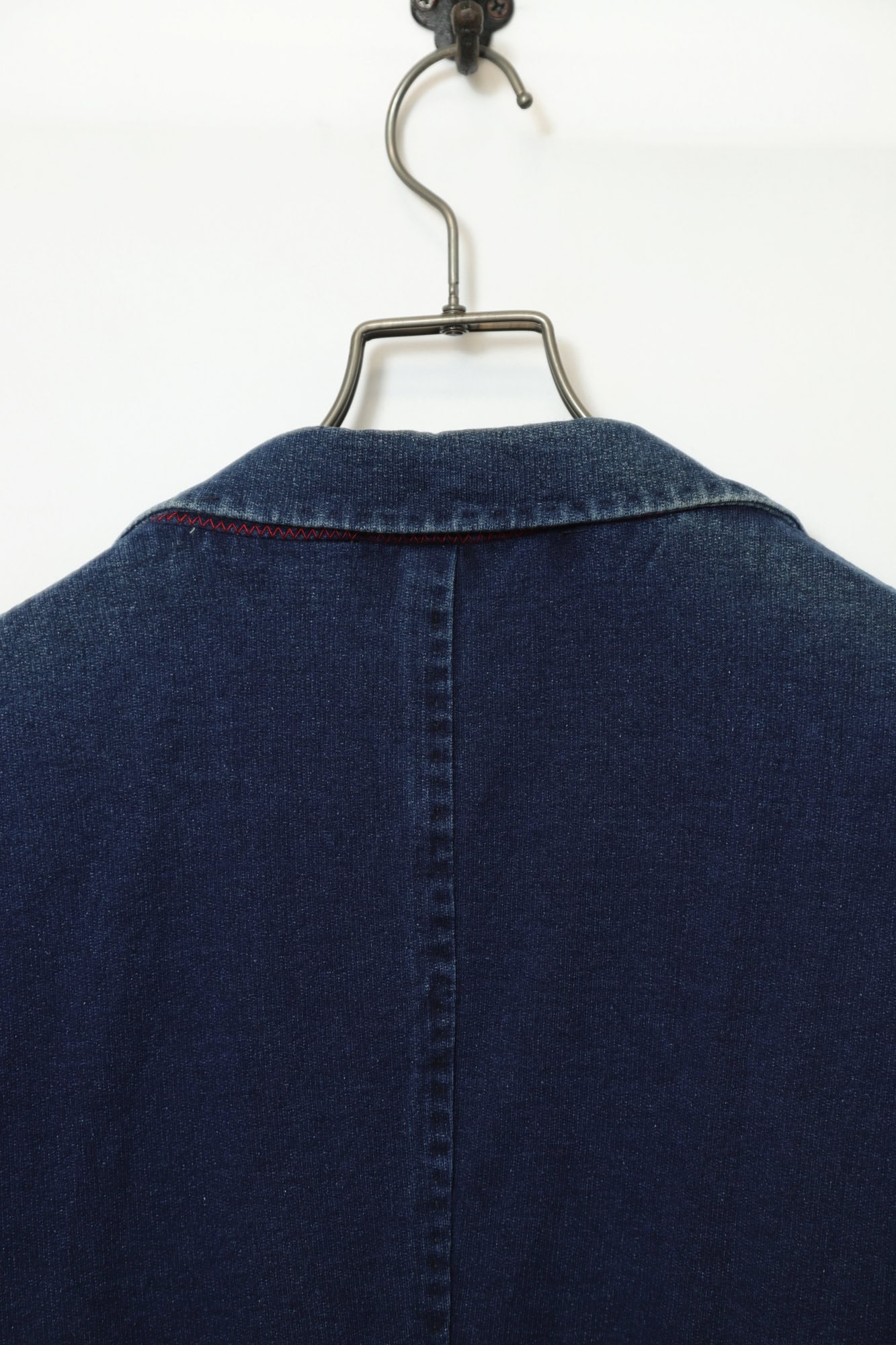 VINTAGE KNITTED DENIM TAILORED JACKET/XL - 画像 (8)