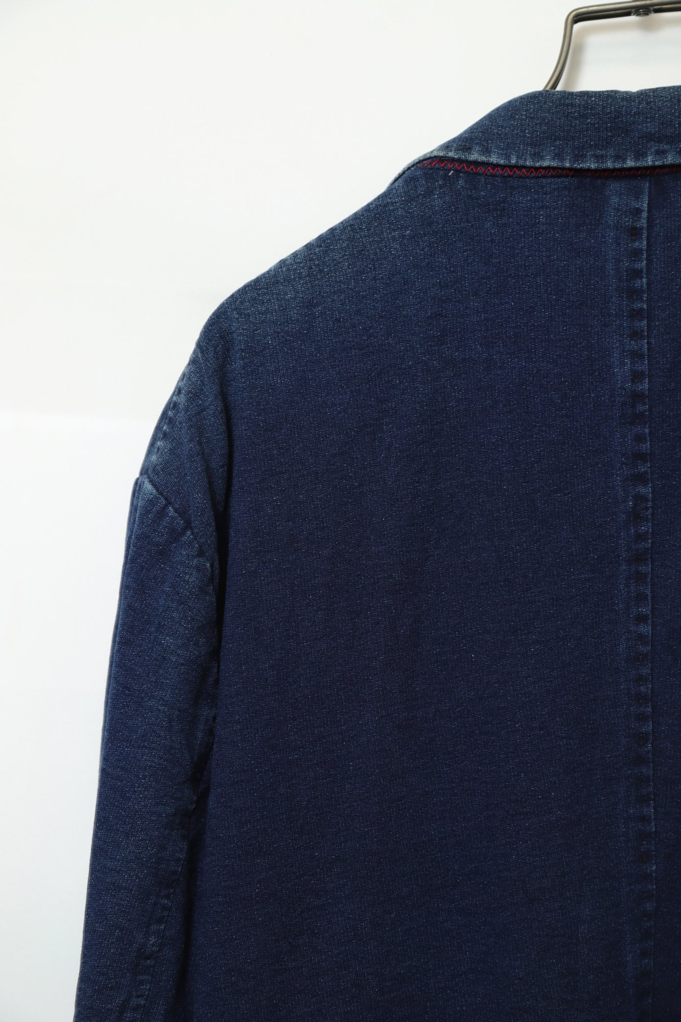 VINTAGE KNITTED DENIM TAILORED JACKET/XL - 画像 (9)