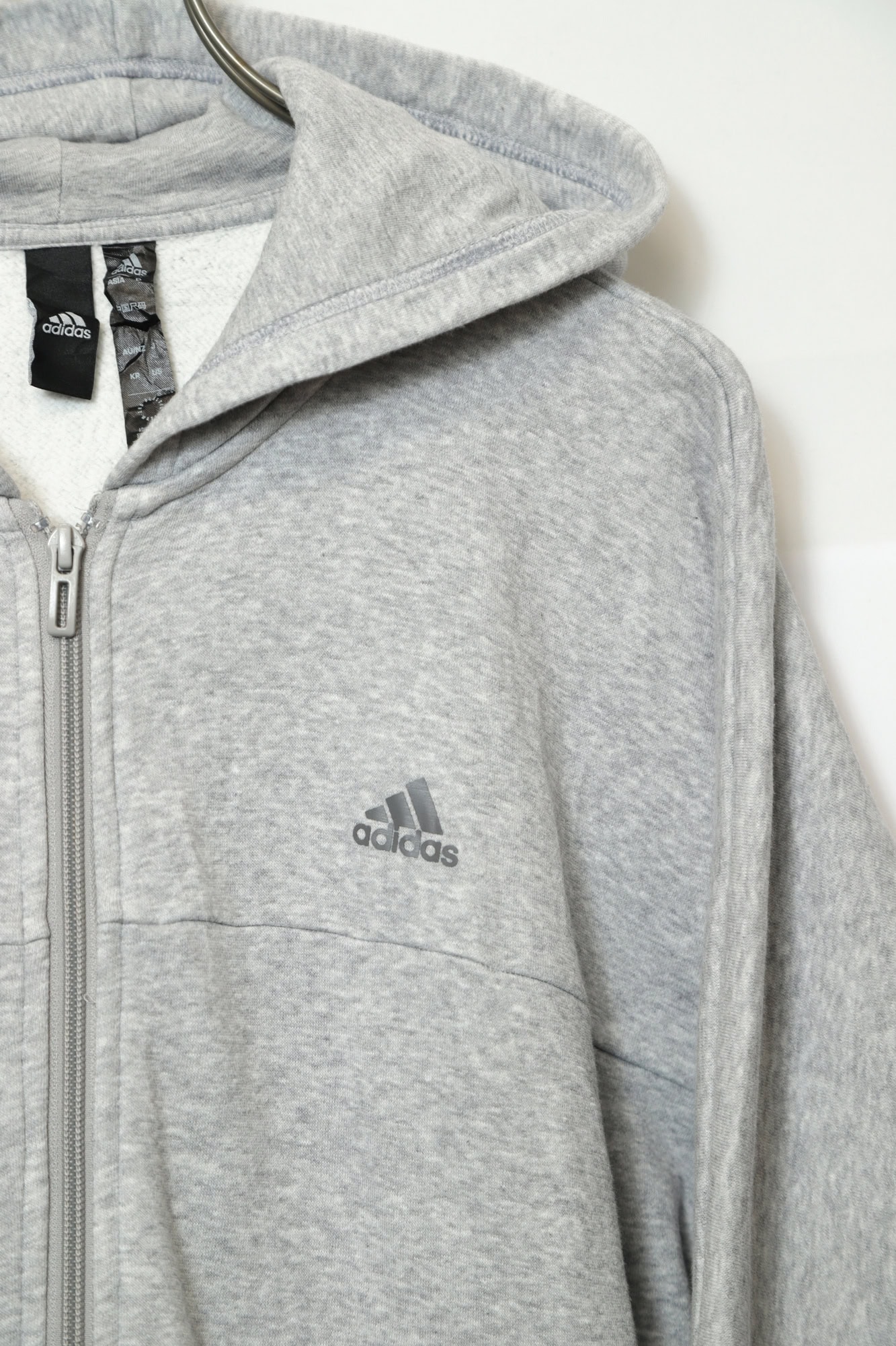USED ADIDAS ZIP UP SWEAT PARKA/XL - 画像 (5)
