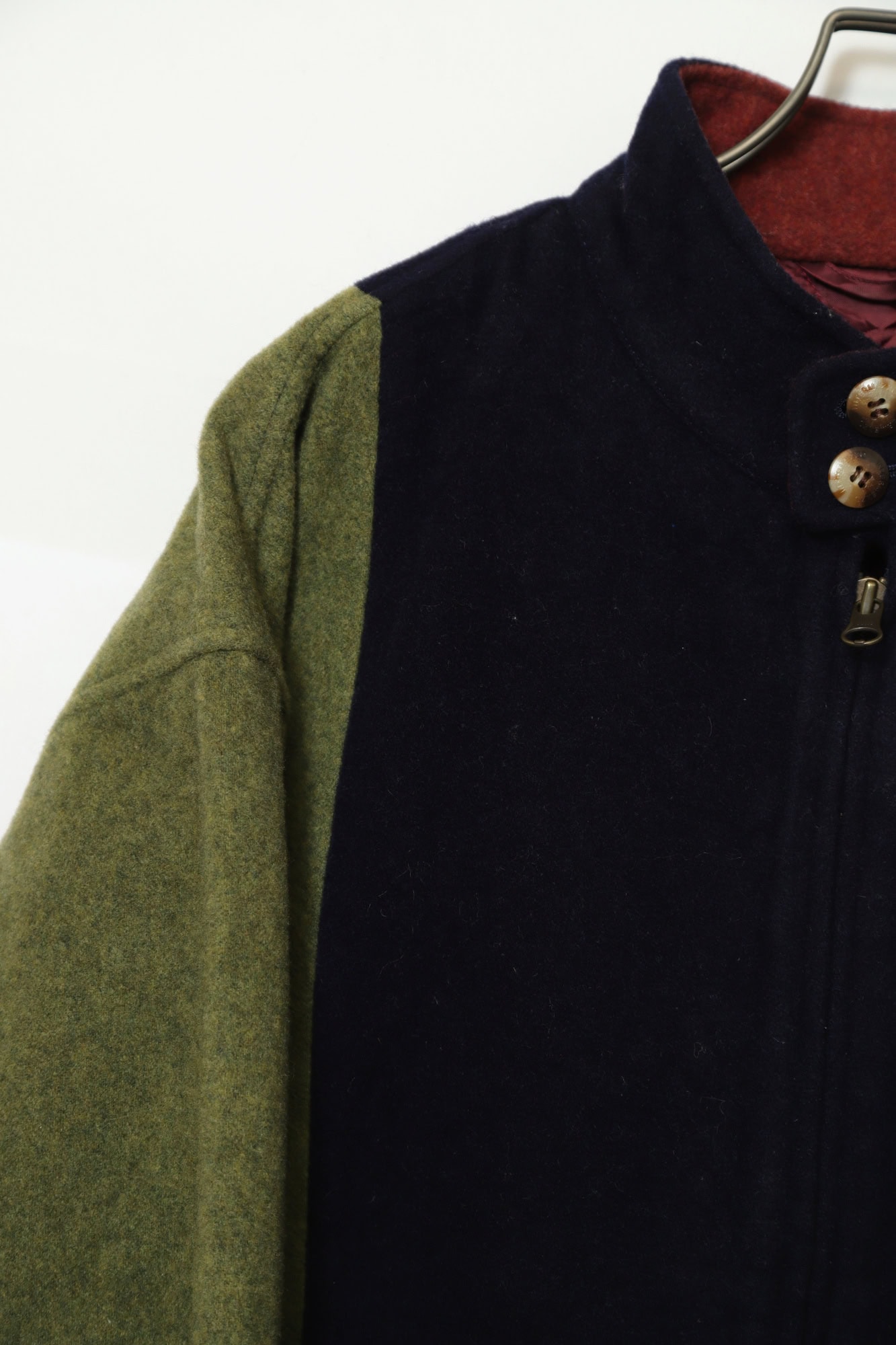 VINTAGE WOOL PANEL BOMBER JACKET/XL - 画像 (4)