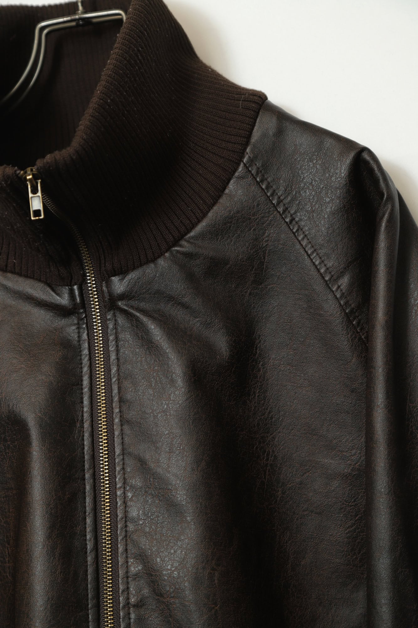 VINTAGE FAKE LEATHER JACKET/XL - 画像 (3)