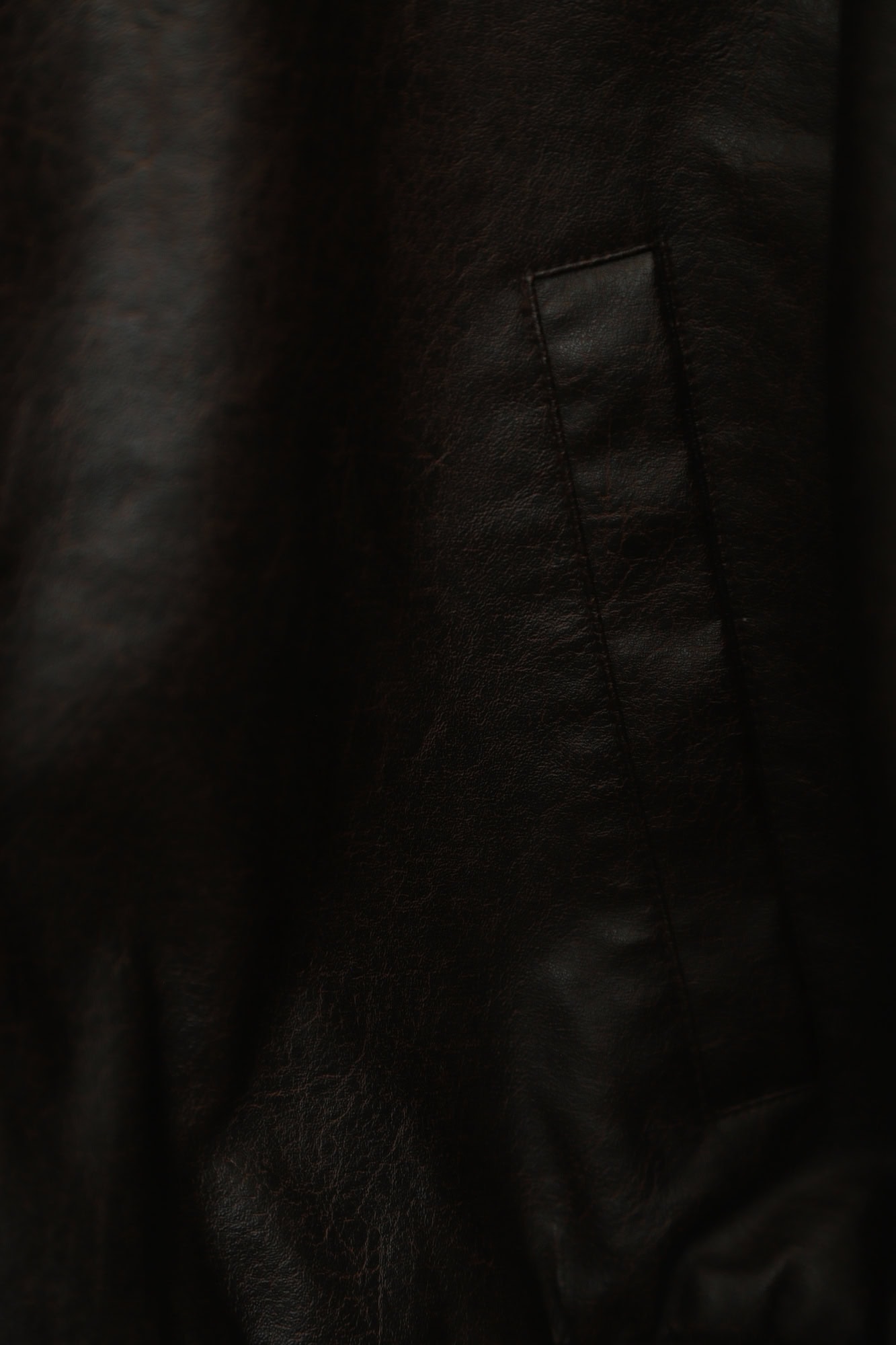 VINTAGE FAKE LEATHER JACKET/XL - 画像 (4)