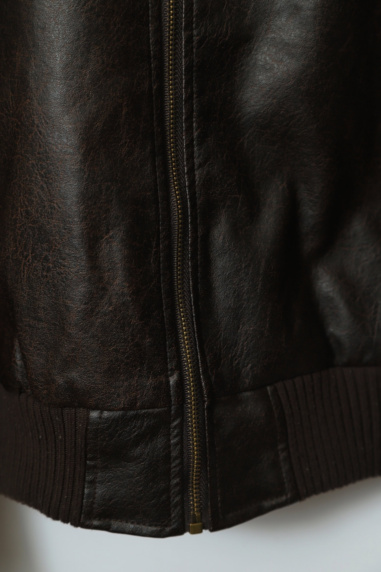VINTAGE FAKE LEATHER JACKET/XL - 画像 (6)