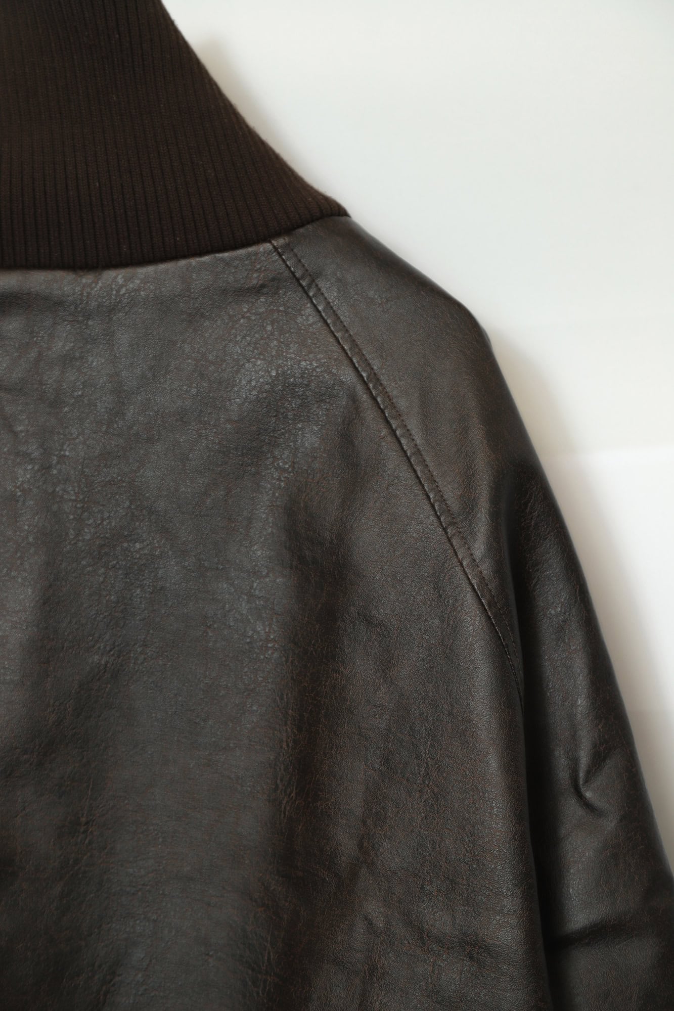 VINTAGE FAKE LEATHER JACKET/XL - 画像 (9)