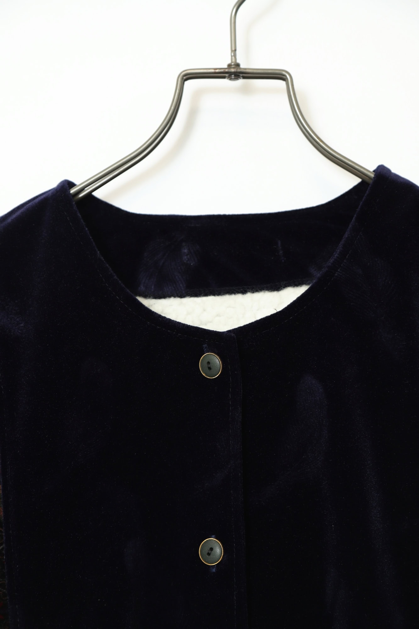 Alternative view of VINTAGE VELVET NO COLLAR JACKET/L