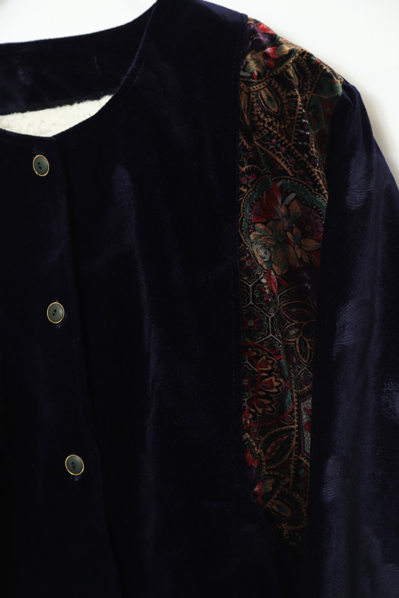 VINTAGE VELVET NO COLLAR JACKET/L - 画像 (3)