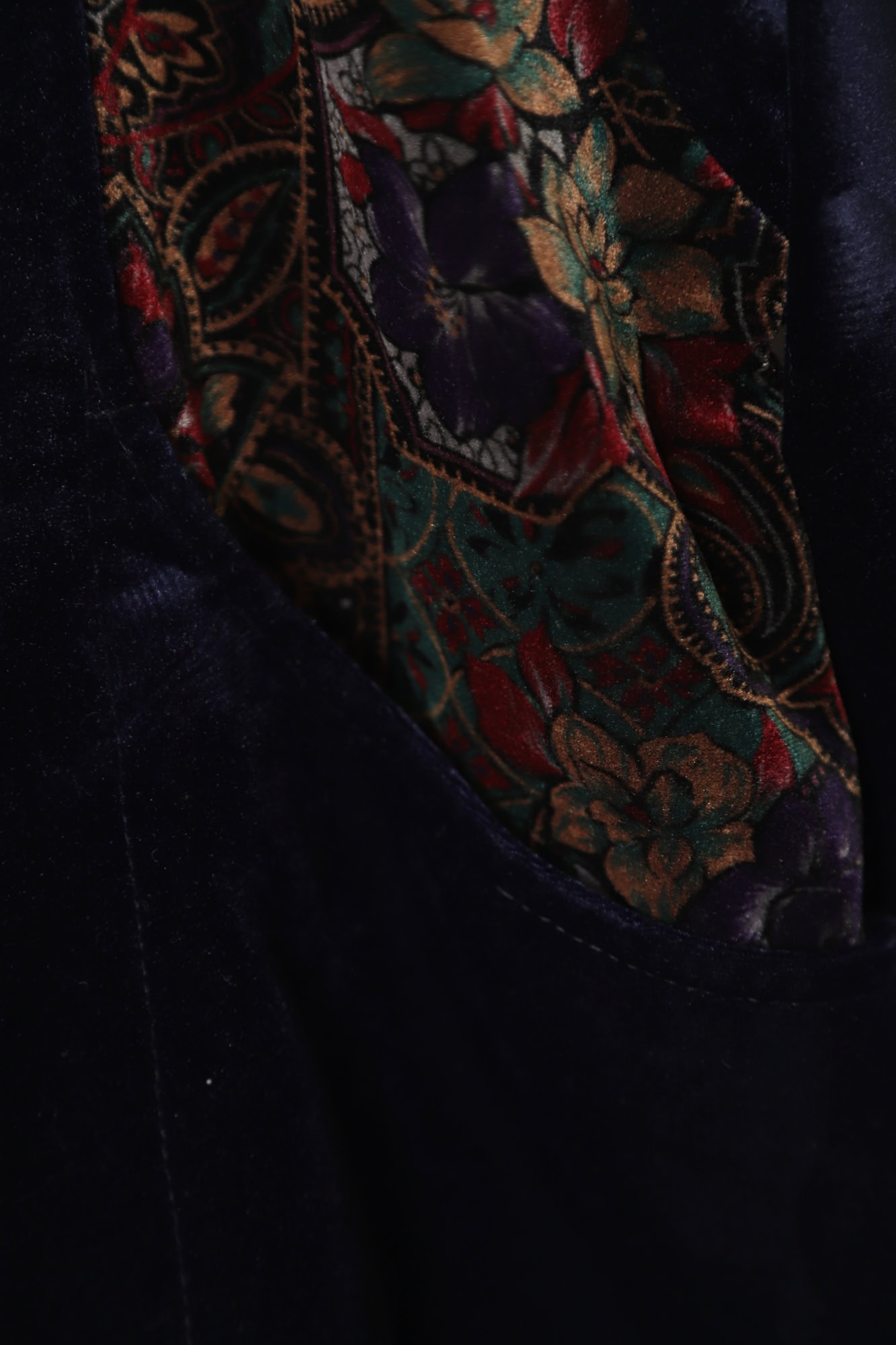 VINTAGE VELVET NO COLLAR JACKET/L - 画像 (5)