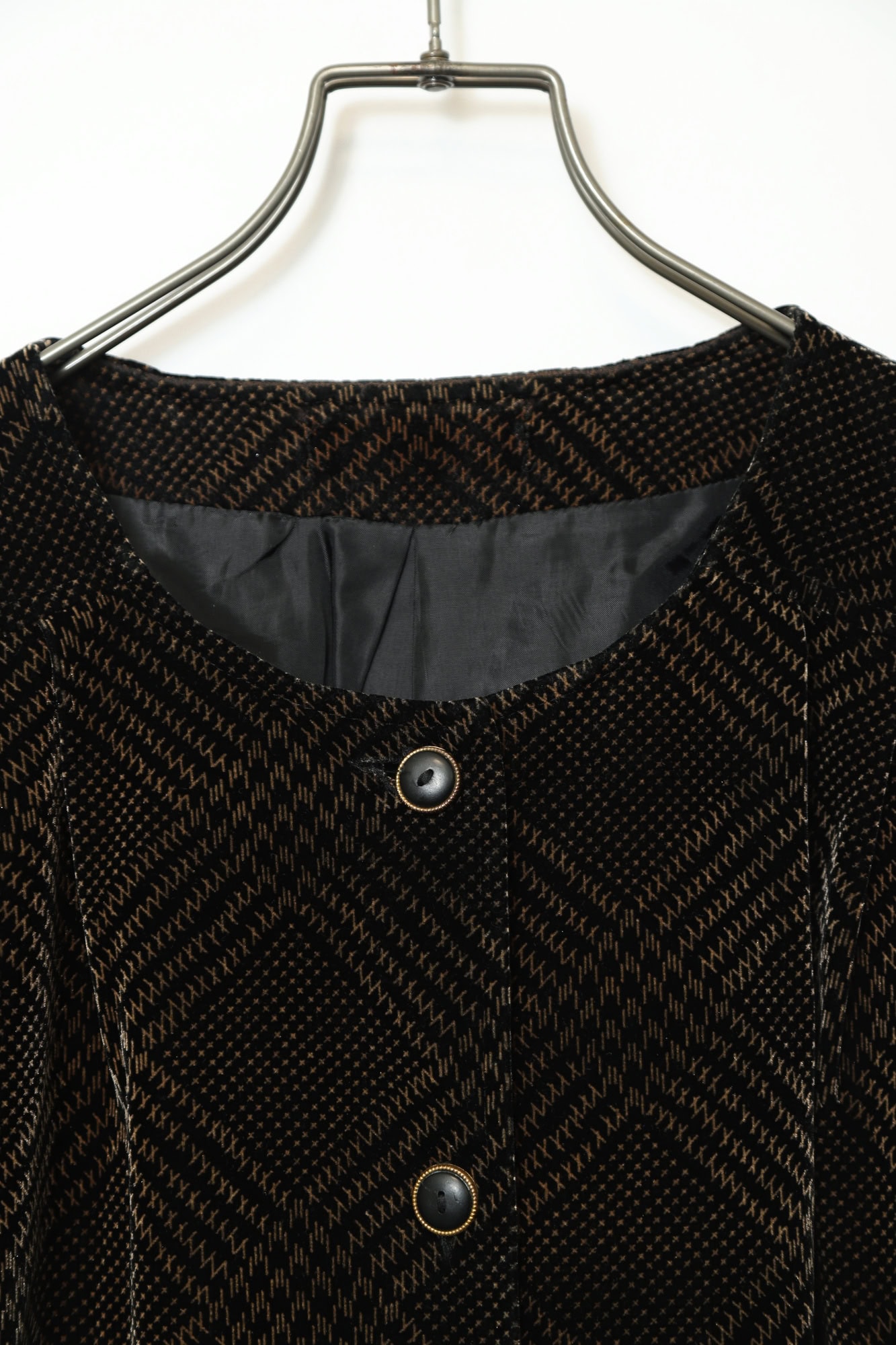 Alternative view of VINTAGE VELVET NO COLLAR JACKET/L