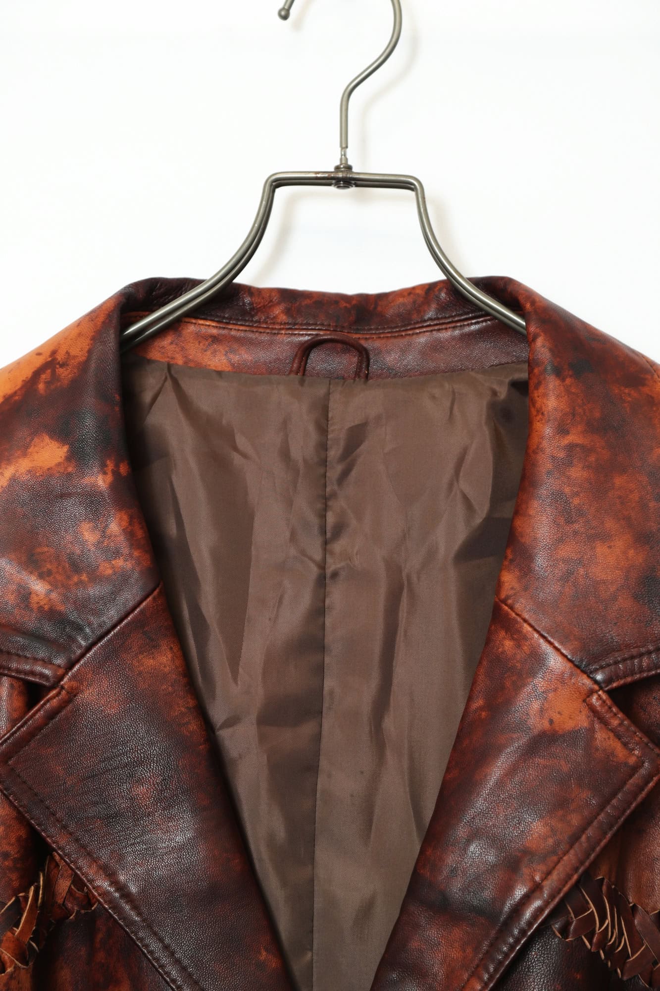 Alternative view of VINTAGE PRINTED LEATHER TAILORED JACKET/XL