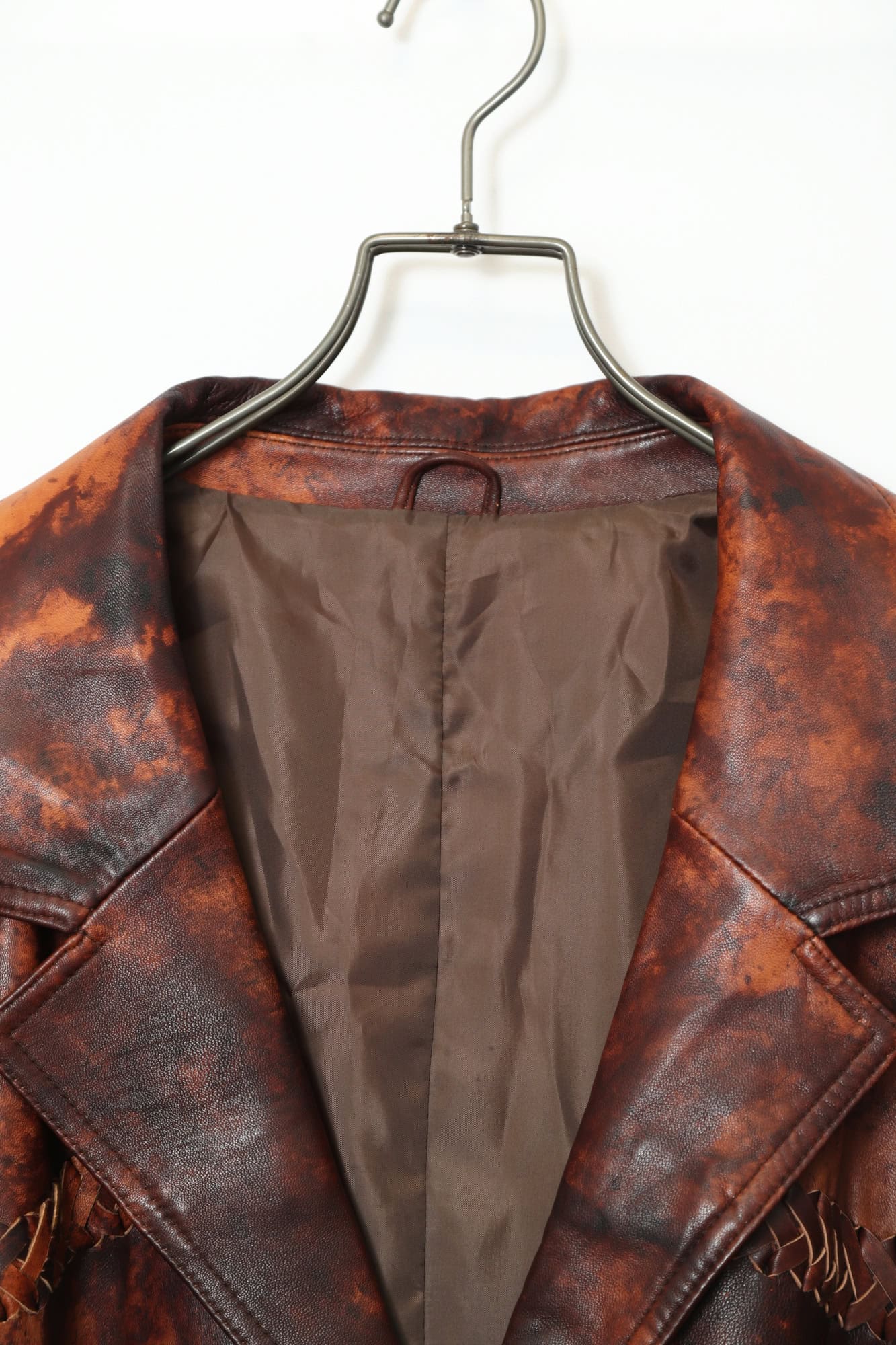Alternative view of VINTAGE PRINTED LEATHER TAILORED JACKET/XL