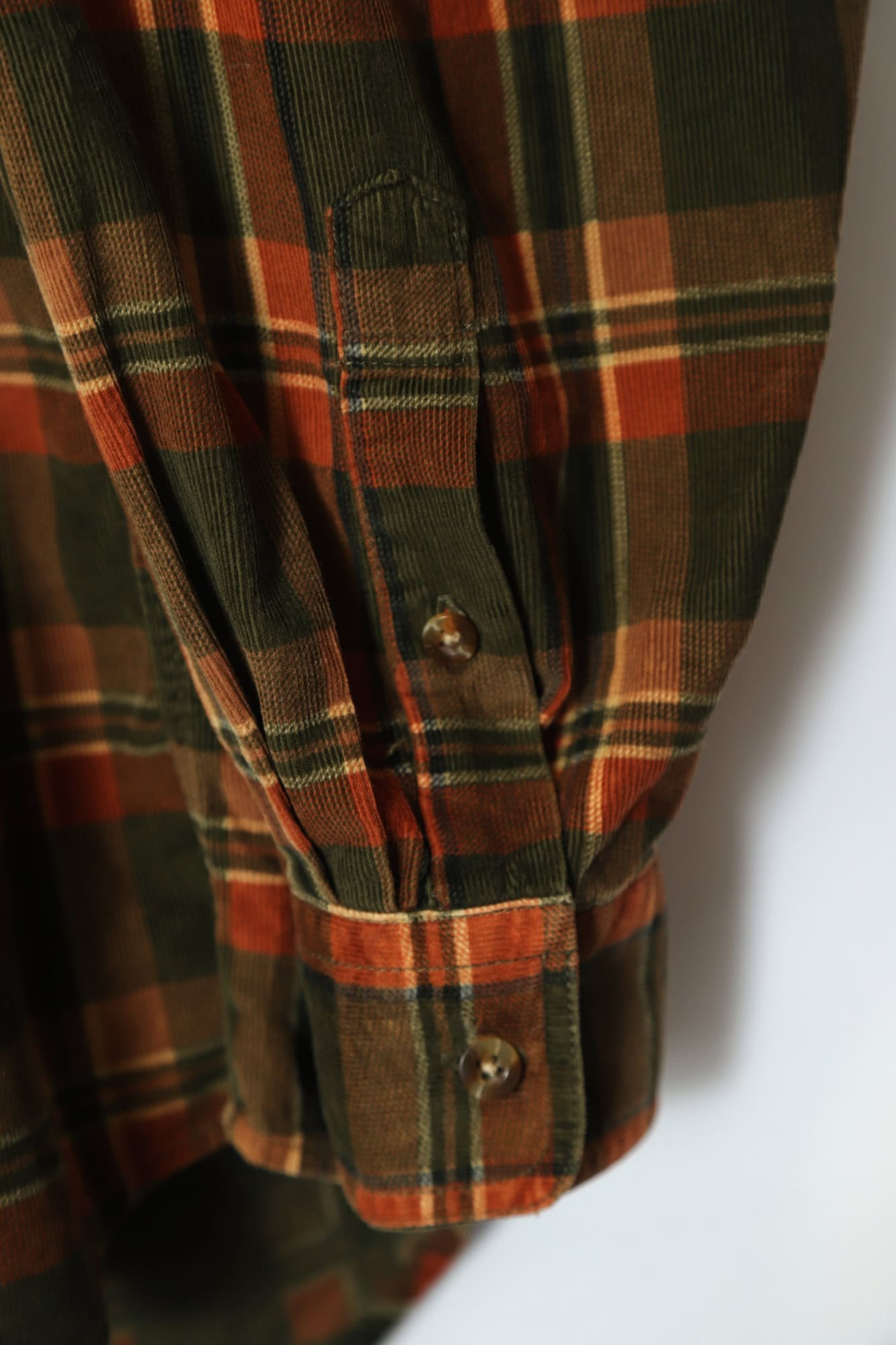 VINTAGE CORDUROY CHECK SHIRT/L - 画像 (4)