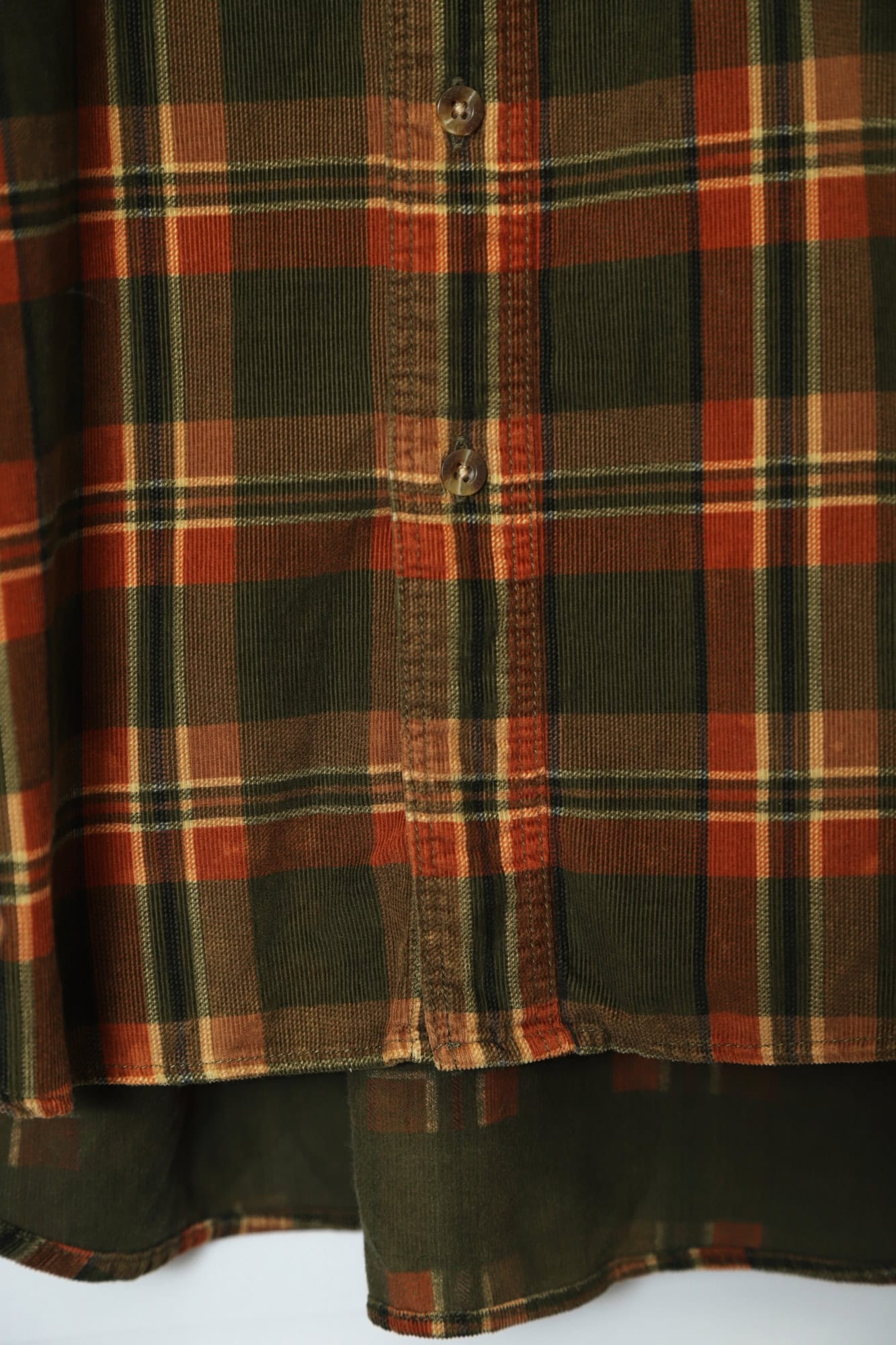VINTAGE CORDUROY CHECK SHIRT/L - 画像 (5)