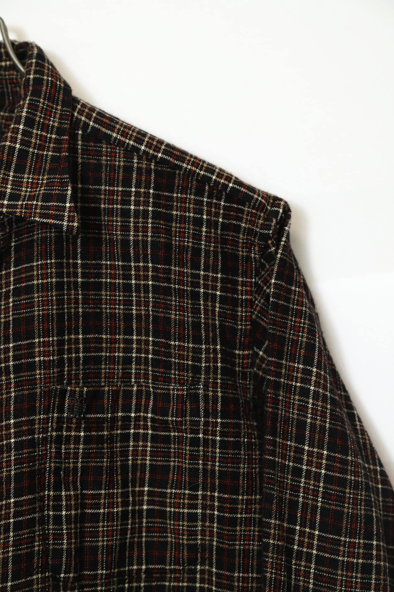 USED DAKS WOOL CHECK SHIRT/M - 画像 (3)