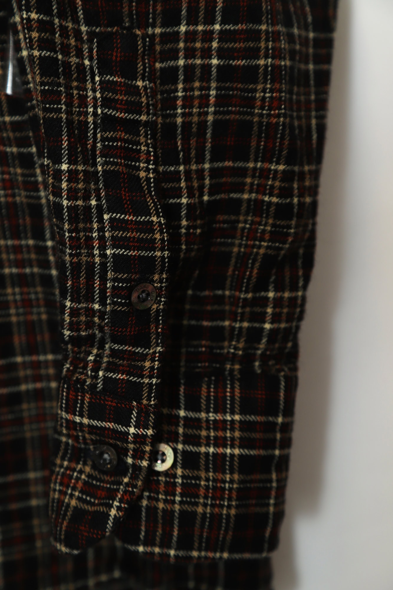 USED DAKS WOOL CHECK SHIRT/M - 画像 (4)