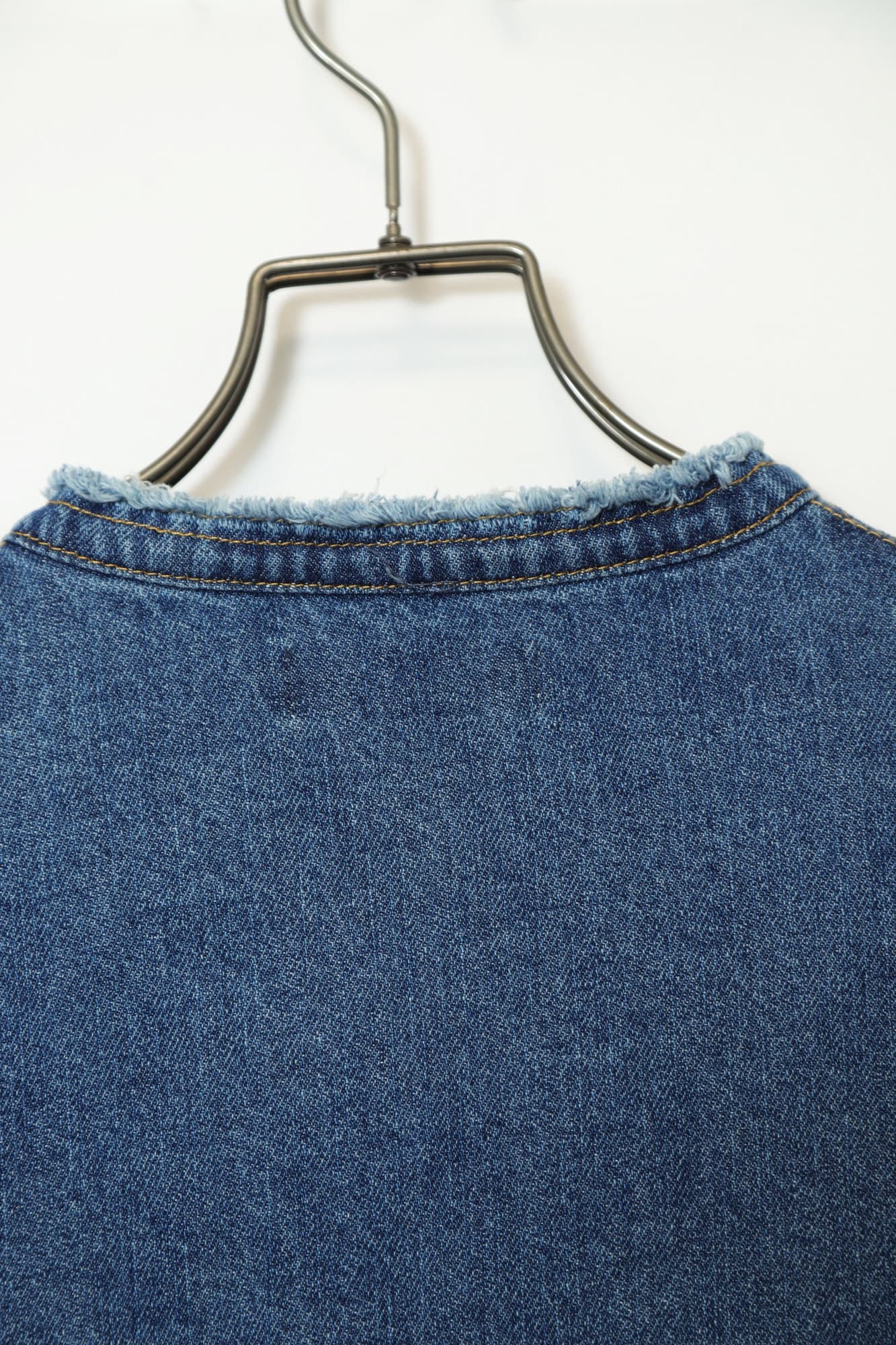 VINTAGE NO COLLAR DENIM JACKET/L - 画像 (7)