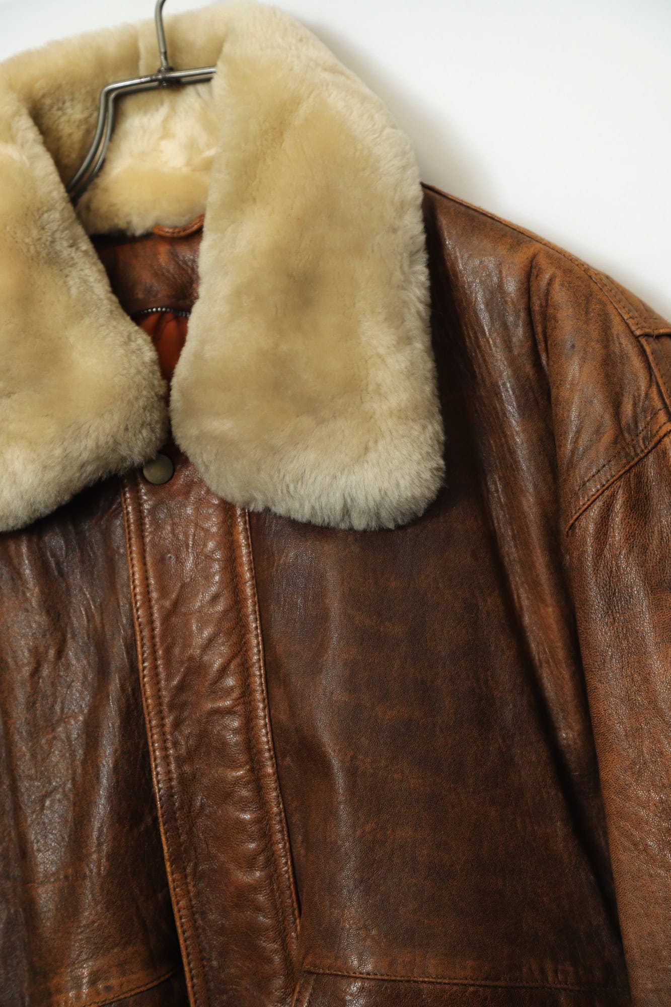 VINTAGE BOMBER LEATHER JACKET/L - 画像 (3)