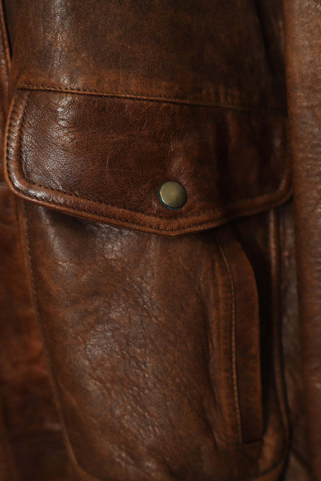 VINTAGE BOMBER LEATHER JACKET/L - 画像 (4)