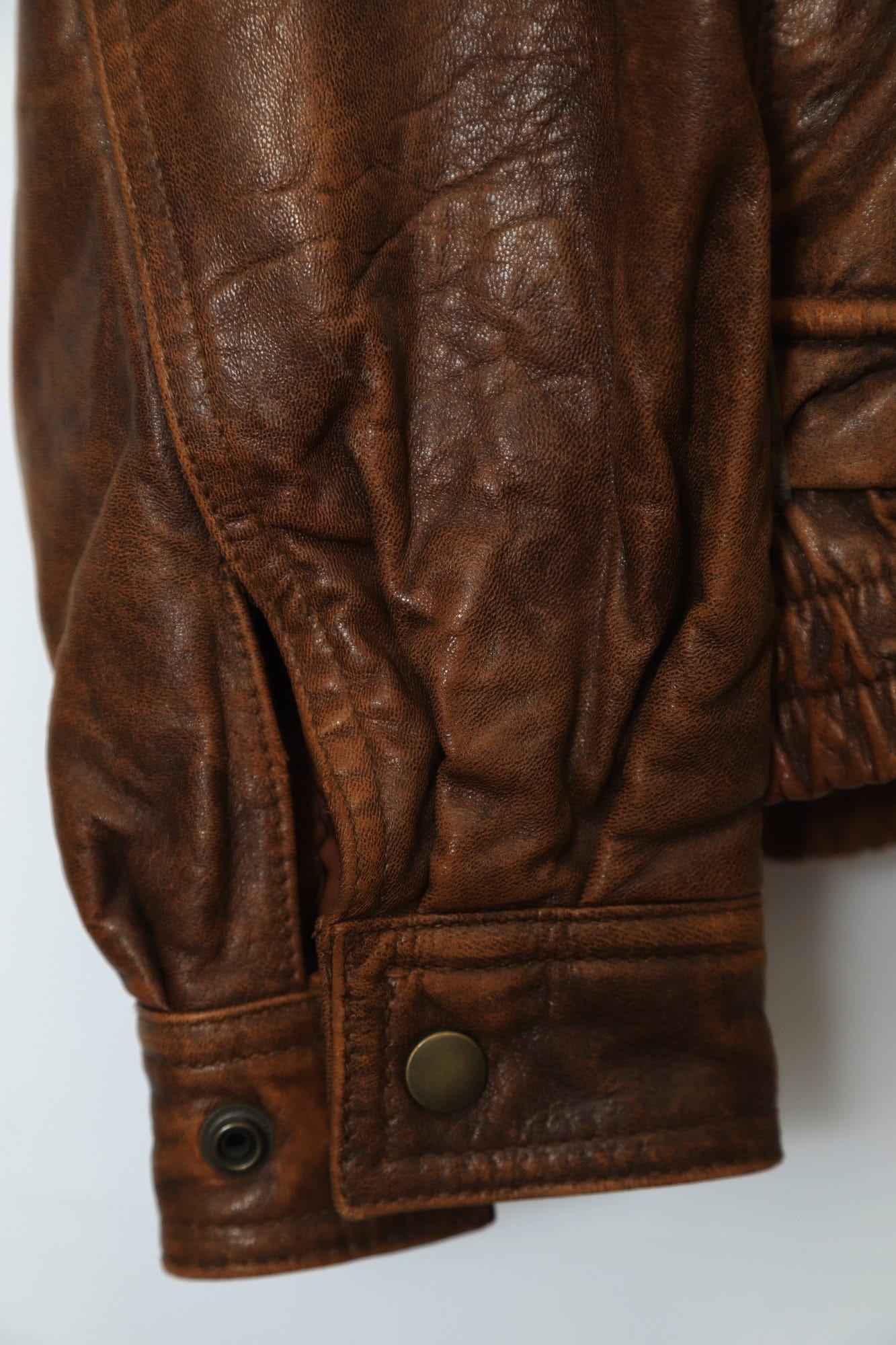 VINTAGE BOMBER LEATHER JACKET/L - 画像 (5)