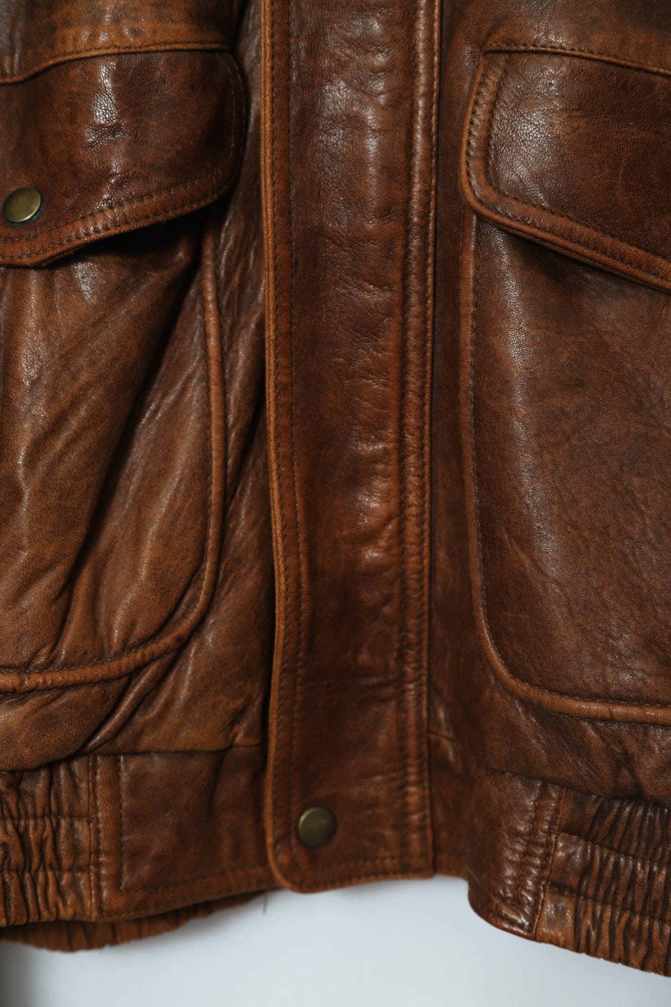 VINTAGE BOMBER LEATHER JACKET/L - 画像 (6)