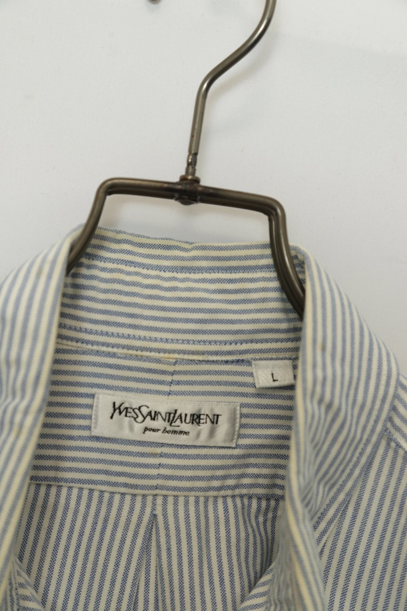 USED STRIPE SHIRT/L - 画像 (7)