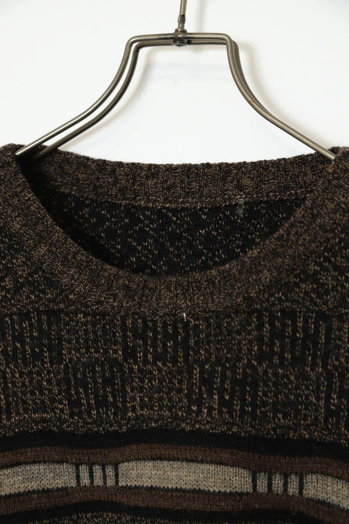 Alternative view of VINTAGE JAQUARD PATTERN SWEATER/M