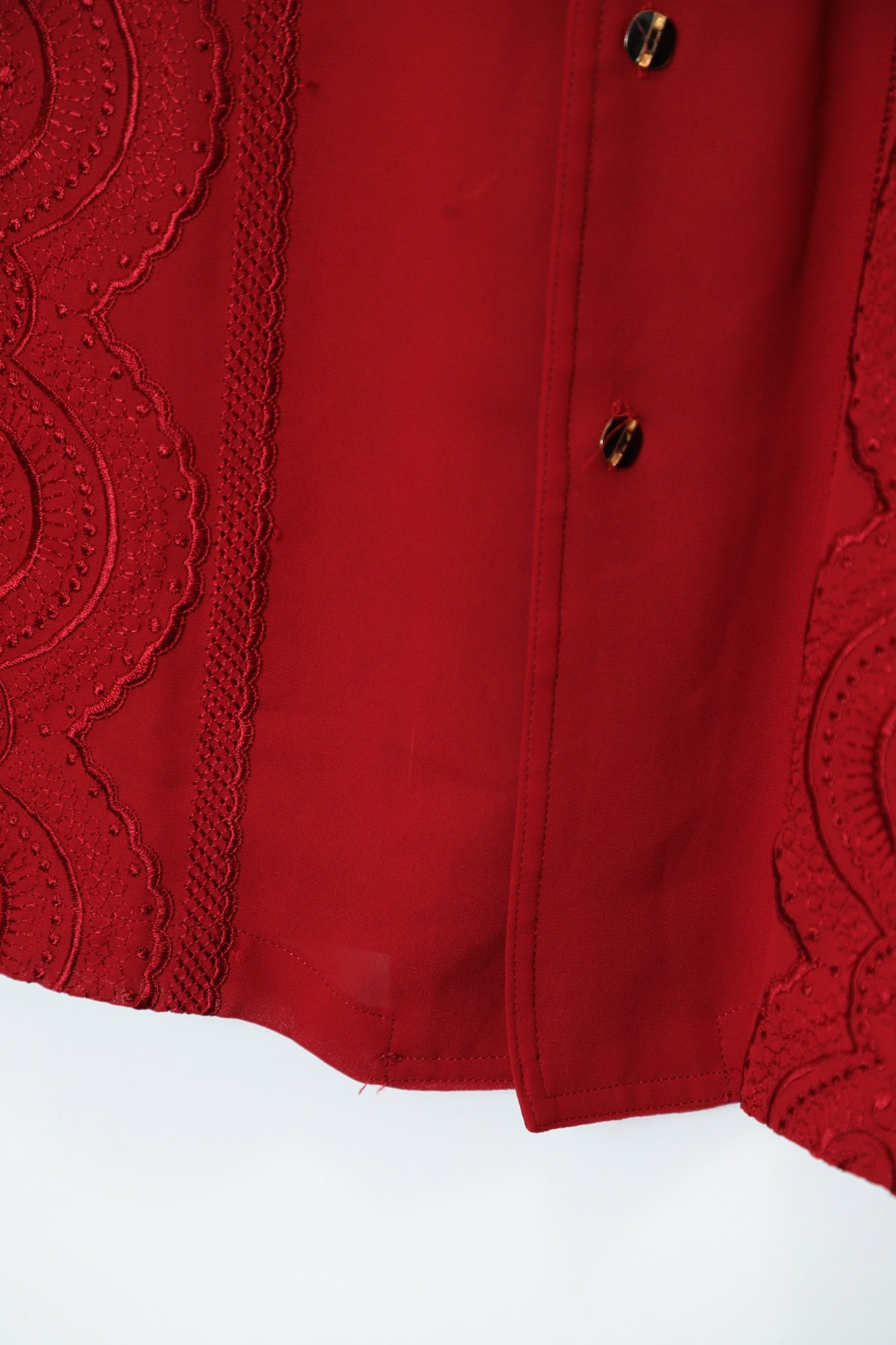 VINTAGE EMBROIDERY SHIRT/M - 画像 (4)