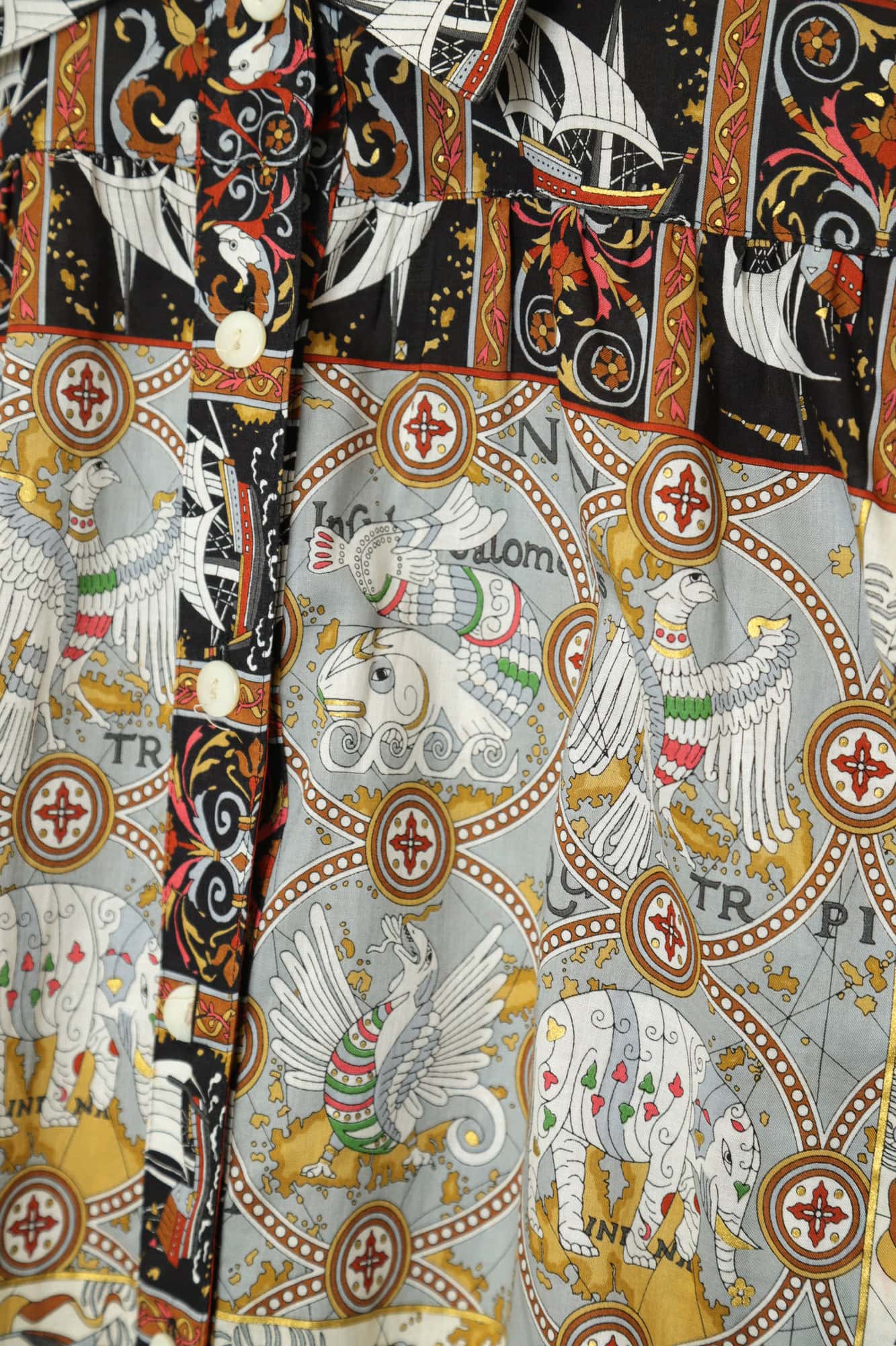 VINTAGE PATTERN PRINTED SHIRT/XL - 画像 (3)