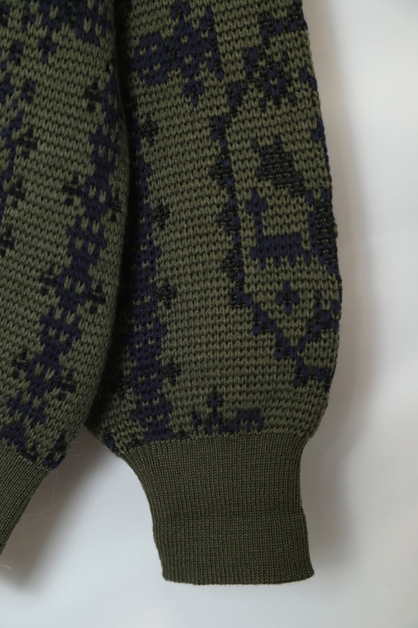 VINTAGE JAQUARD KNITTED SWEATER/XL - 画像 (5)