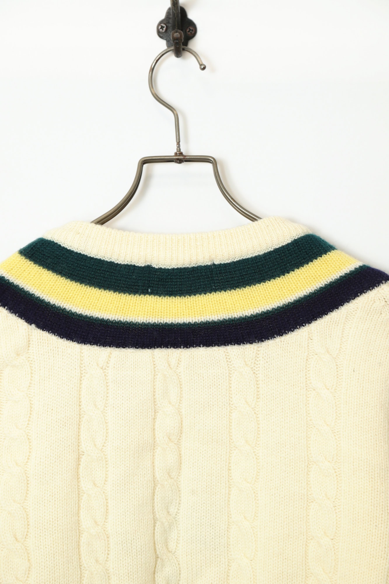 VINTAGE CABLE KNIT SWEATER/XL - 画像 (9)