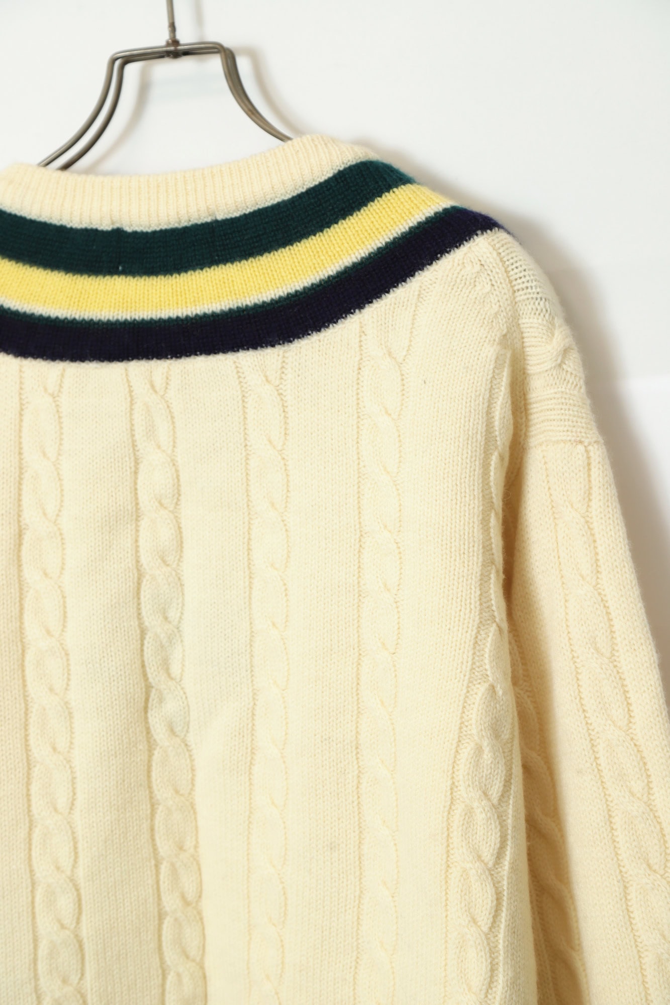 VINTAGE CABLE KNIT SWEATER/XL - 画像 (10)